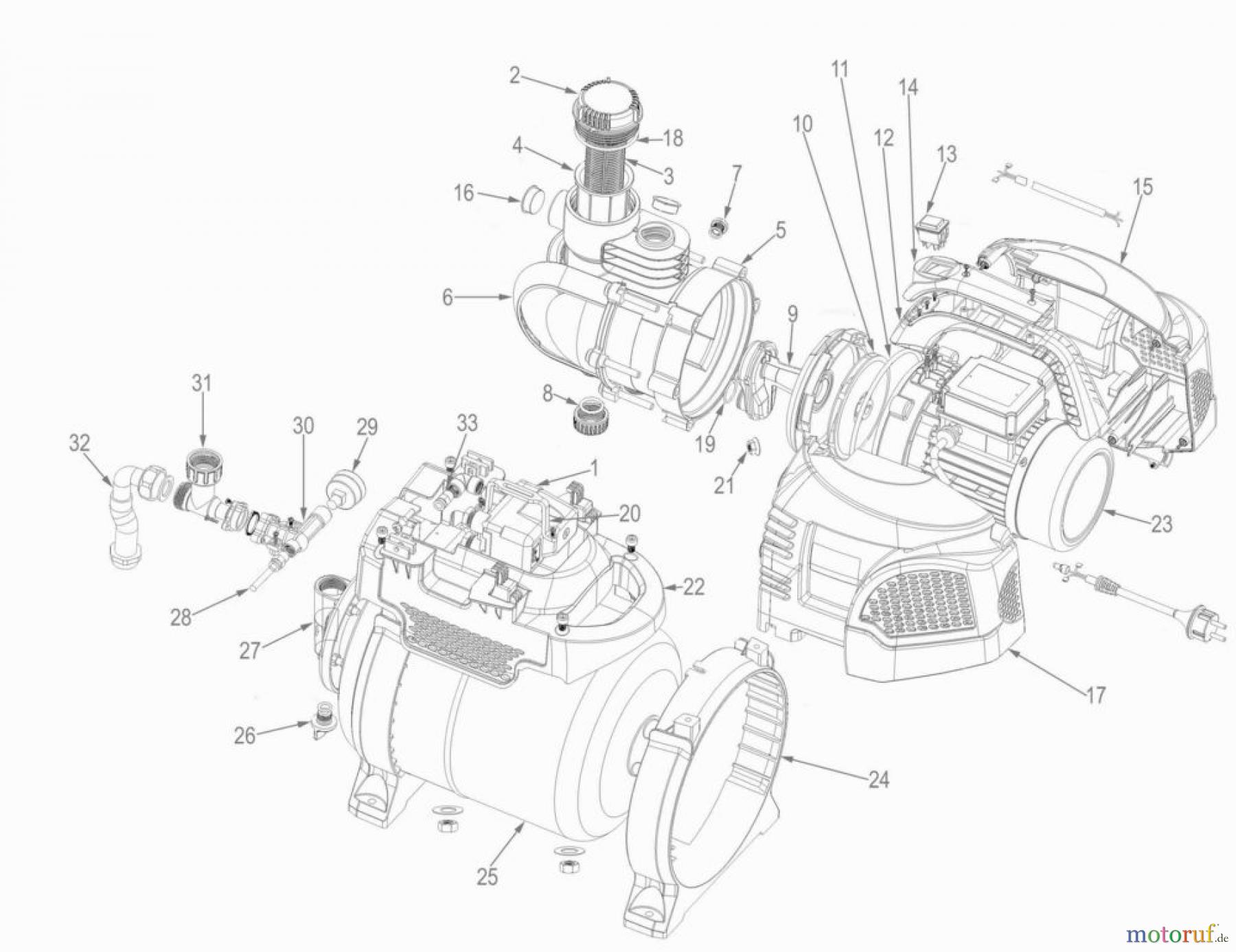 Güde Pumpentechnik Hauswasserwerke HAUSWASSERWERK HWW 1400 VF - 94231 FSL94231-01