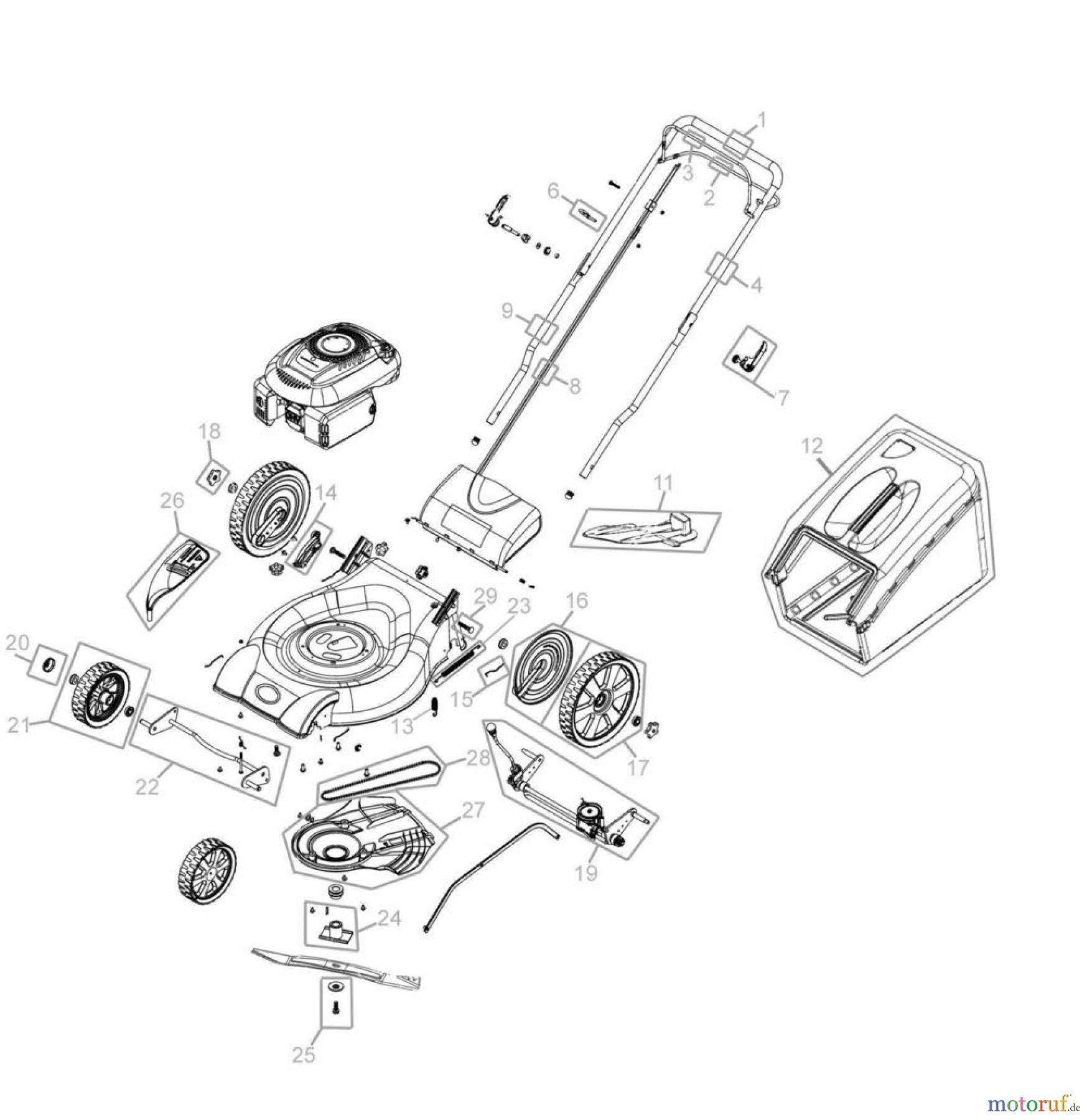  Güde Gartentechnik Rasenmäher Benzin-Rasenmäher Schnittbreite bis 45cm RASENMÄHER BIG-WHEELER 560 SUPER - 95100  FSL95100-02 Seite 1