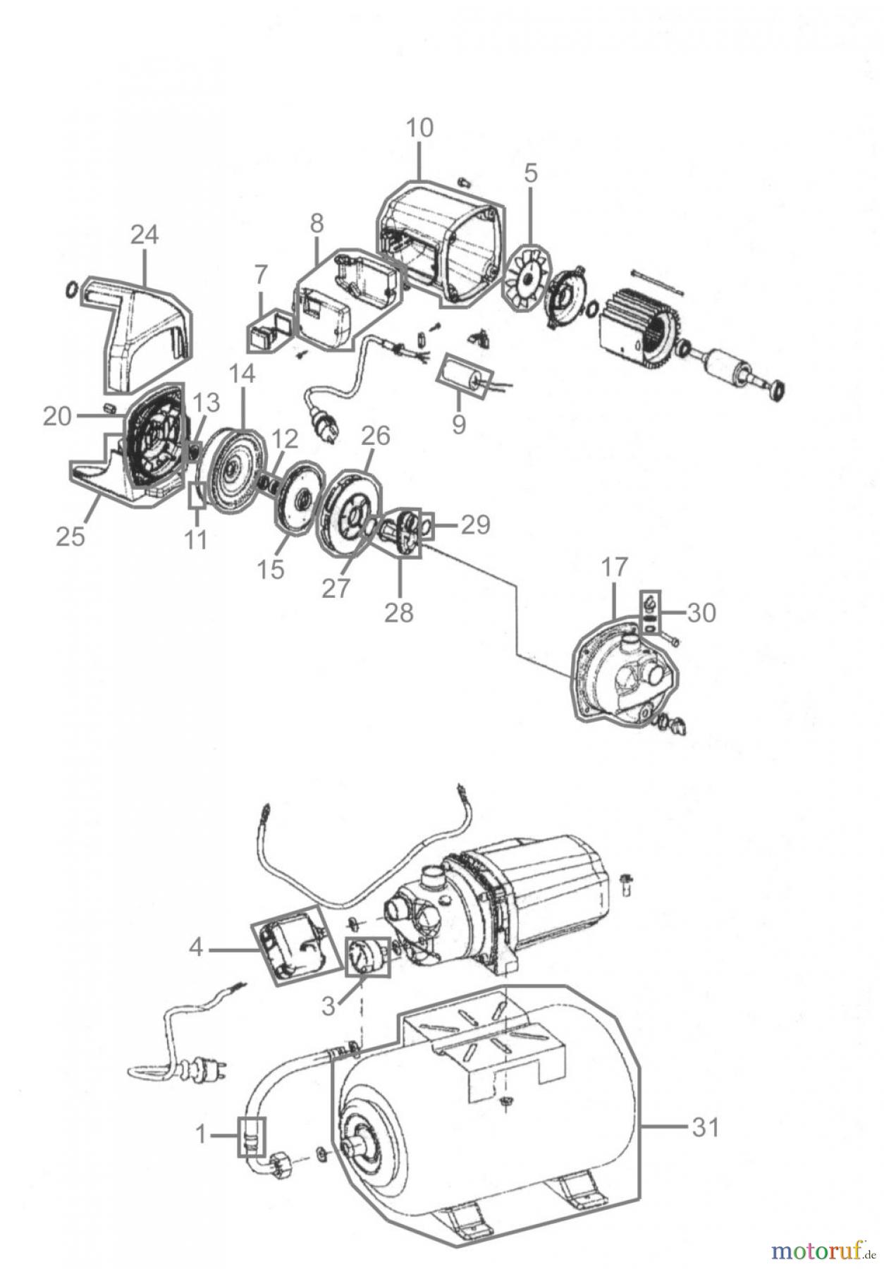  Güde Pumpentechnik Hauswasserwerke HAUSWASSERWERK HWW 1200 II - 94673 FSL94673-01