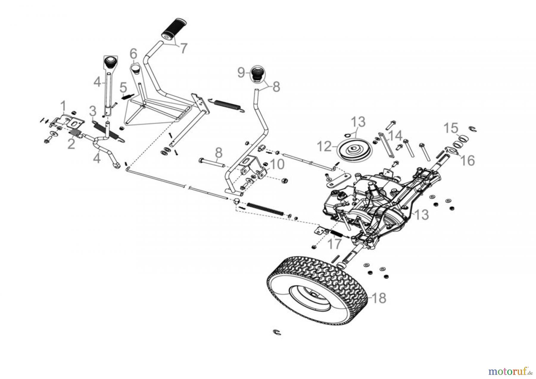 Güde Gartentechnik Rasenmäher Benzin-Rasenmäher Schnittbreite bis 45cm AUFSITZRASENMÄHER GAR 600 BS - 95455 FSL95455-01 Seite 1