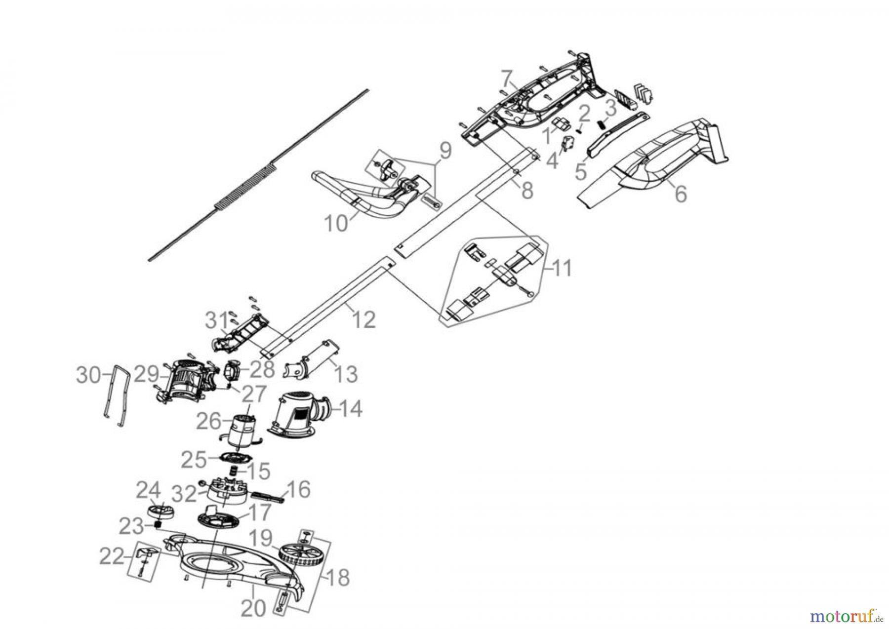  Güde Gartentechnik Trimmer Akku-Trimmer RASENTRIMMER 330 / 25 RT SET - 95687 FSL95687-01