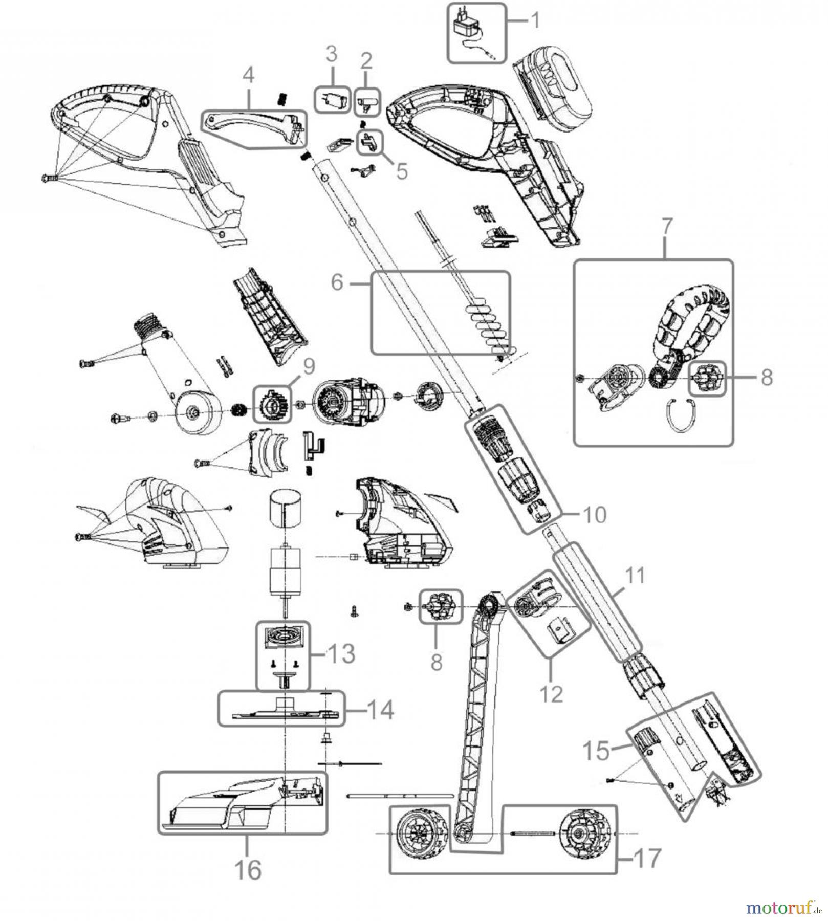 Güde Gartentechnik Trimmer Akku-Trimmer AKKU-RASENTRIMMER GRT260 18LI-ION - 95510 FSL95510-02