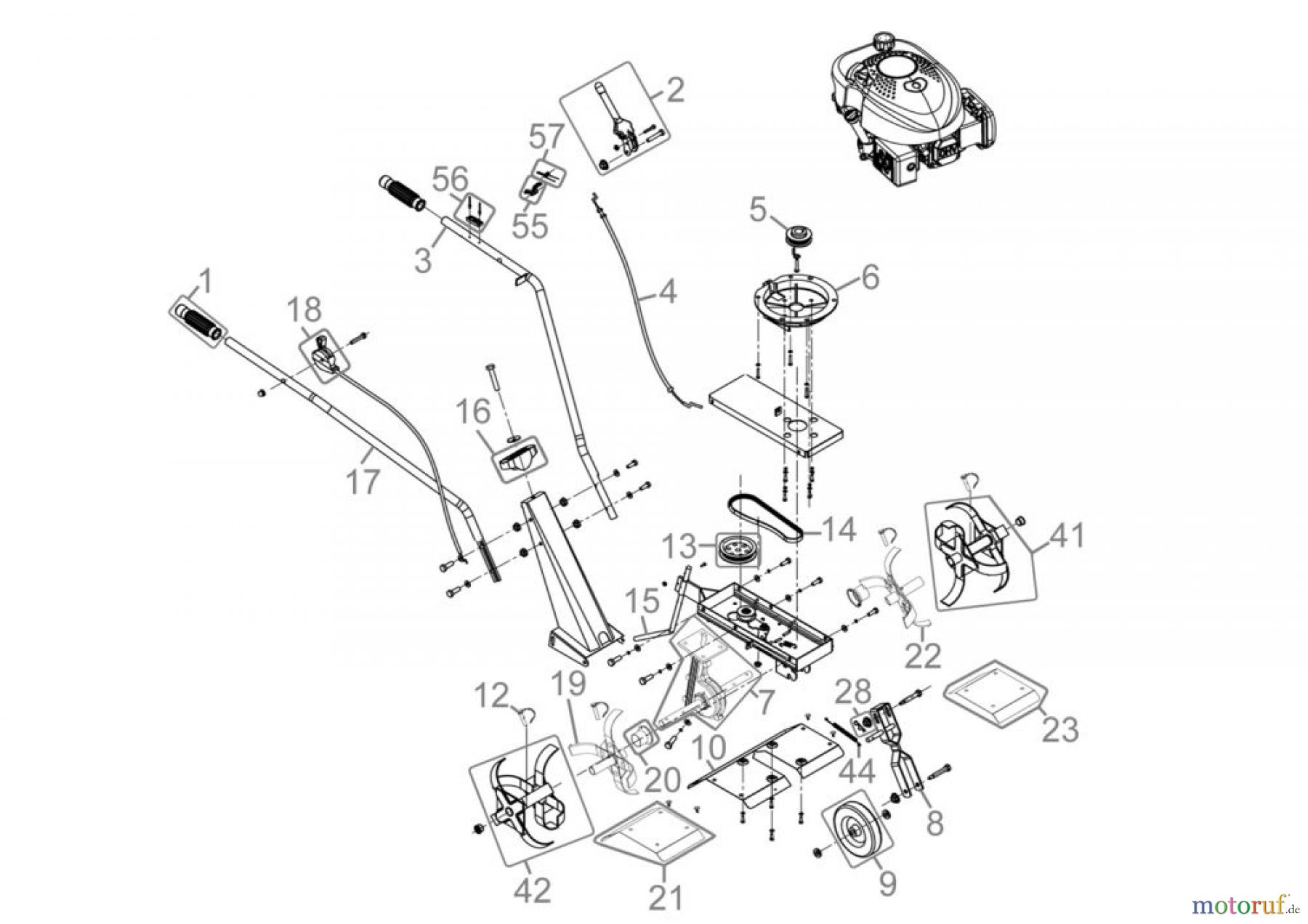 Güde Gartentechnik Gartenfräsen Elektro-Fräsen GARTENFRÄSE GF 601 - 94370 FSL94370-01 Seite 1