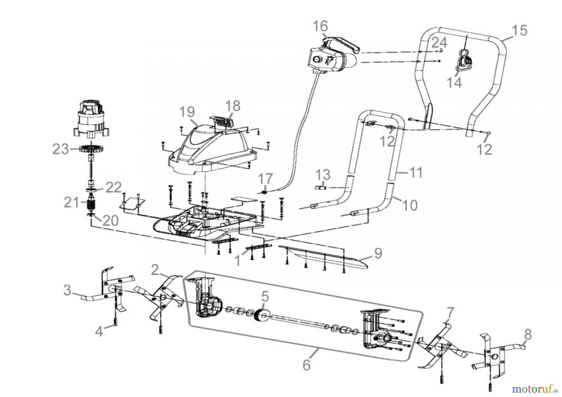  Güde Gartentechnik Gartenfräsen Elektro-Fräsen GARTENFRÄSE GF 300 E - 94373 FSL94373-01