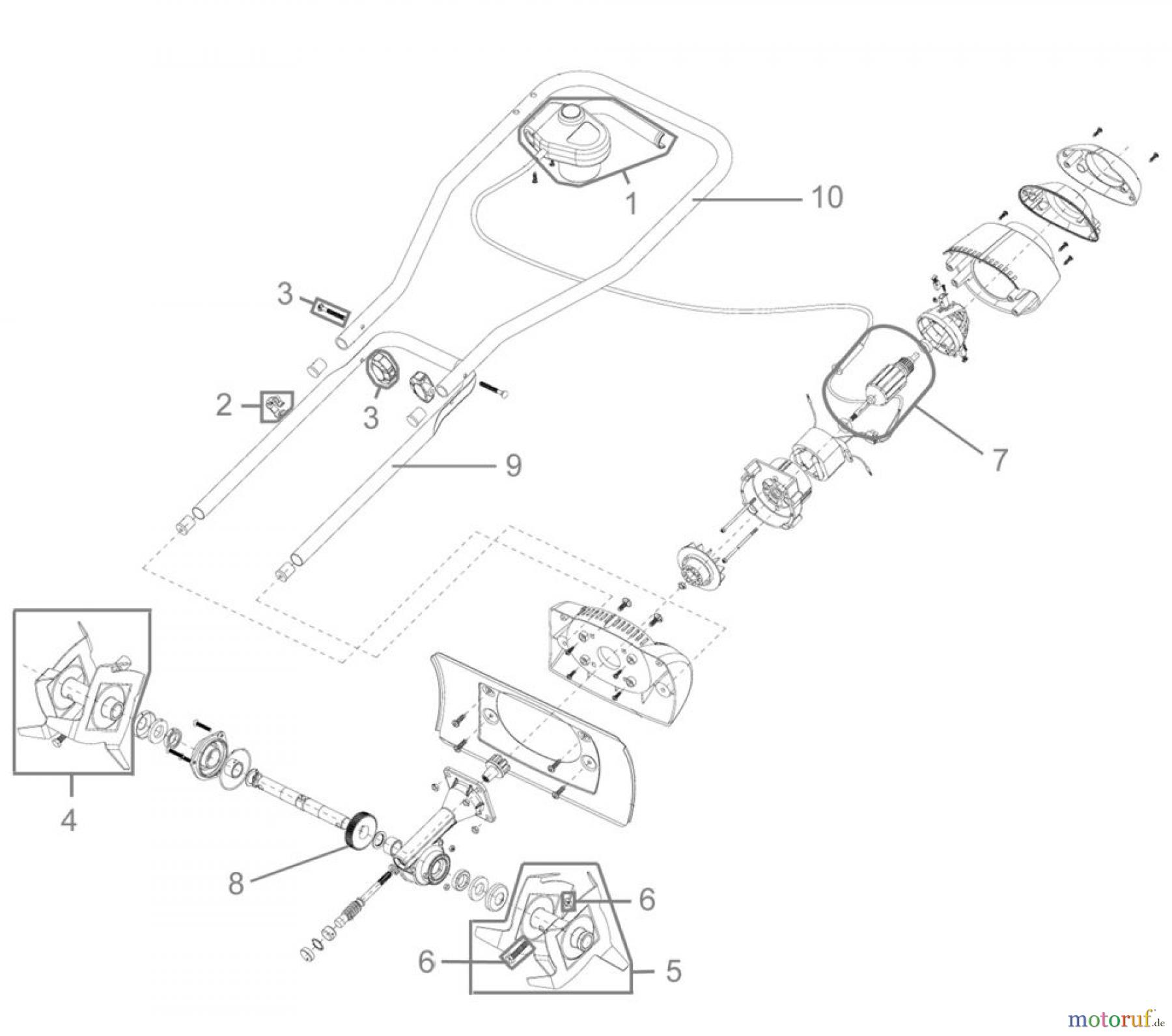 Güde Gartentechnik Gartenfräsen Elektro-Fräsen ELEKTRO GARTENFRÄSE GF 700 E - 94219 FSL94219-01