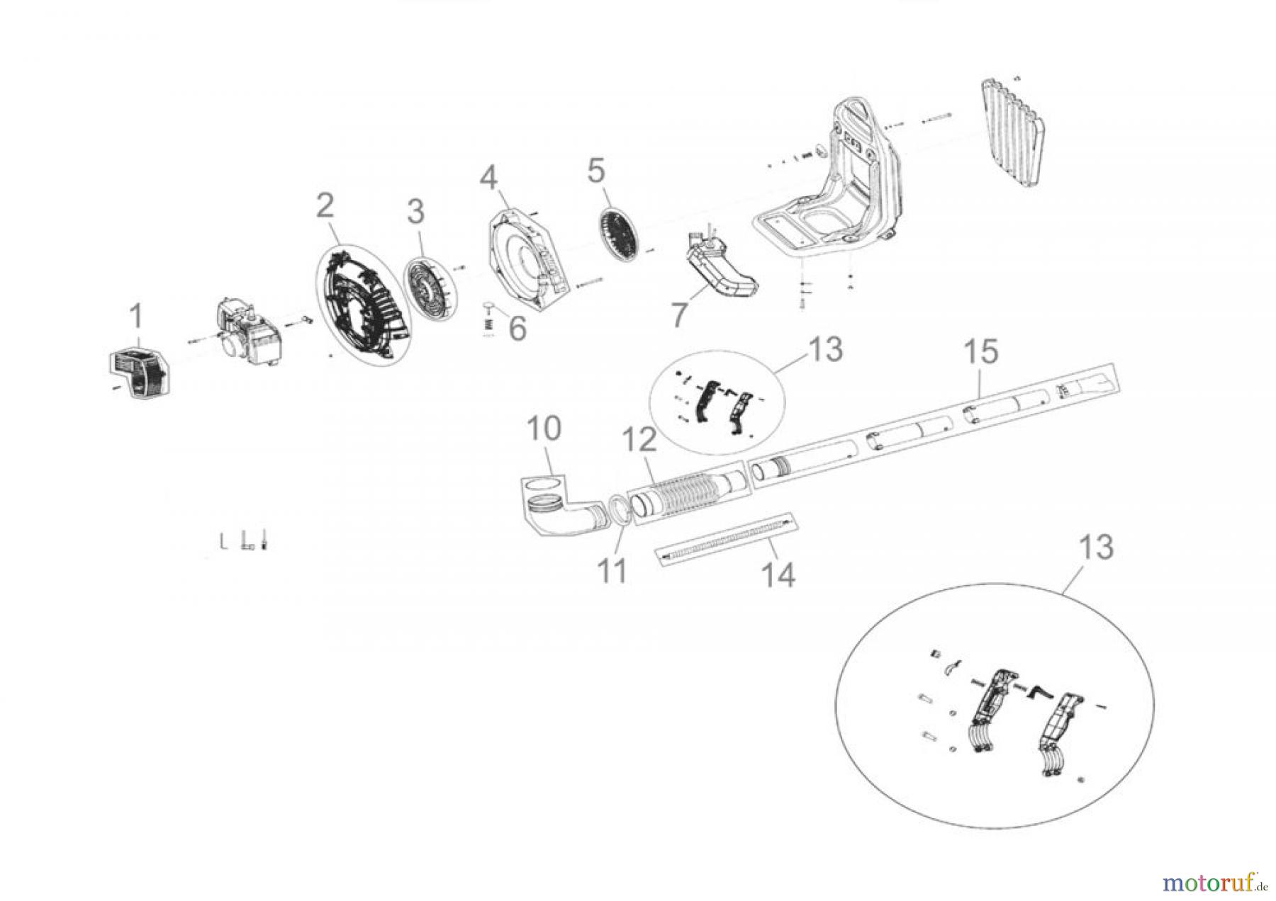 Güde Gartentechnik Laub-Sauger & Bläser Benzin MOTOR-BLASGERÄT GMB 415 - 94358 FSL94358-01 Seite 1