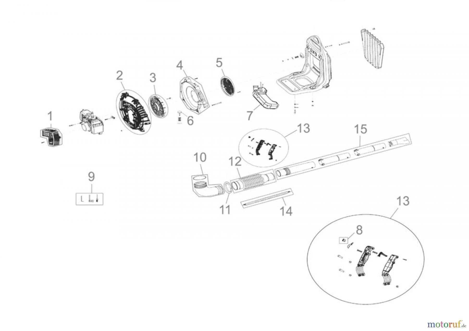 Güde Gartentechnik Laub-Sauger & Bläser Benzin MOTOR-BLASGERÄT GMB 415 - 94358 FSL94358-02 Seite 1