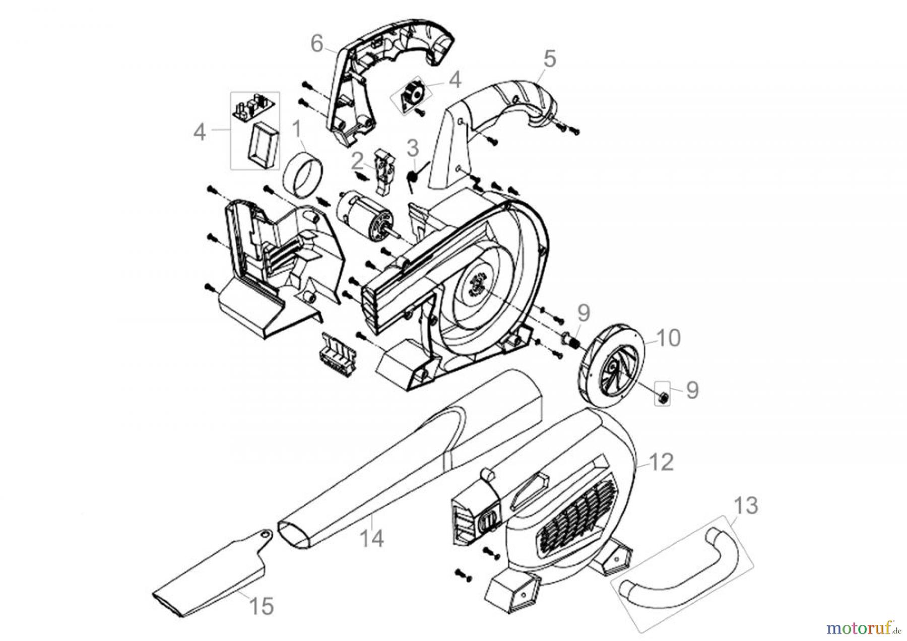  Güde Gartentechnik Laub-Sauger & Bläser Akku LAUBBLÄSER 250/25 LB - 95620 FSL95620-01