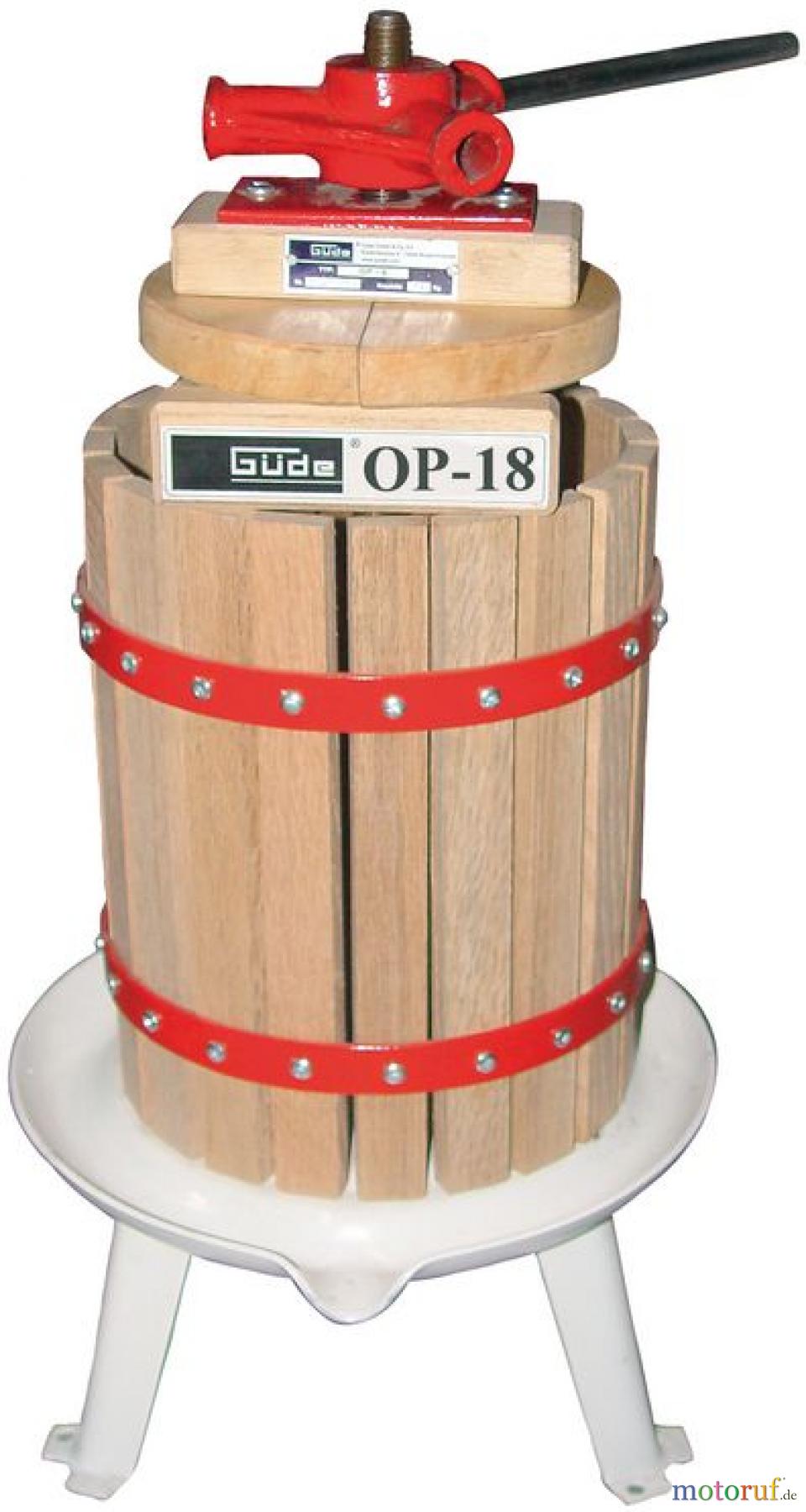 Güde Gartentechnik Obstverarbeitung Pressen OBSTPRESSE OP 18 - 30005