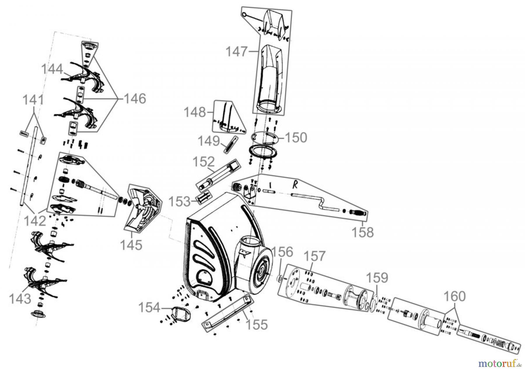 Güde Gartentechnik Kombigeräte Benzin Anbauwerkzeug SCHNEEFRÄSE GSF 560 ZU 95180 - 95185 FSL95185-01