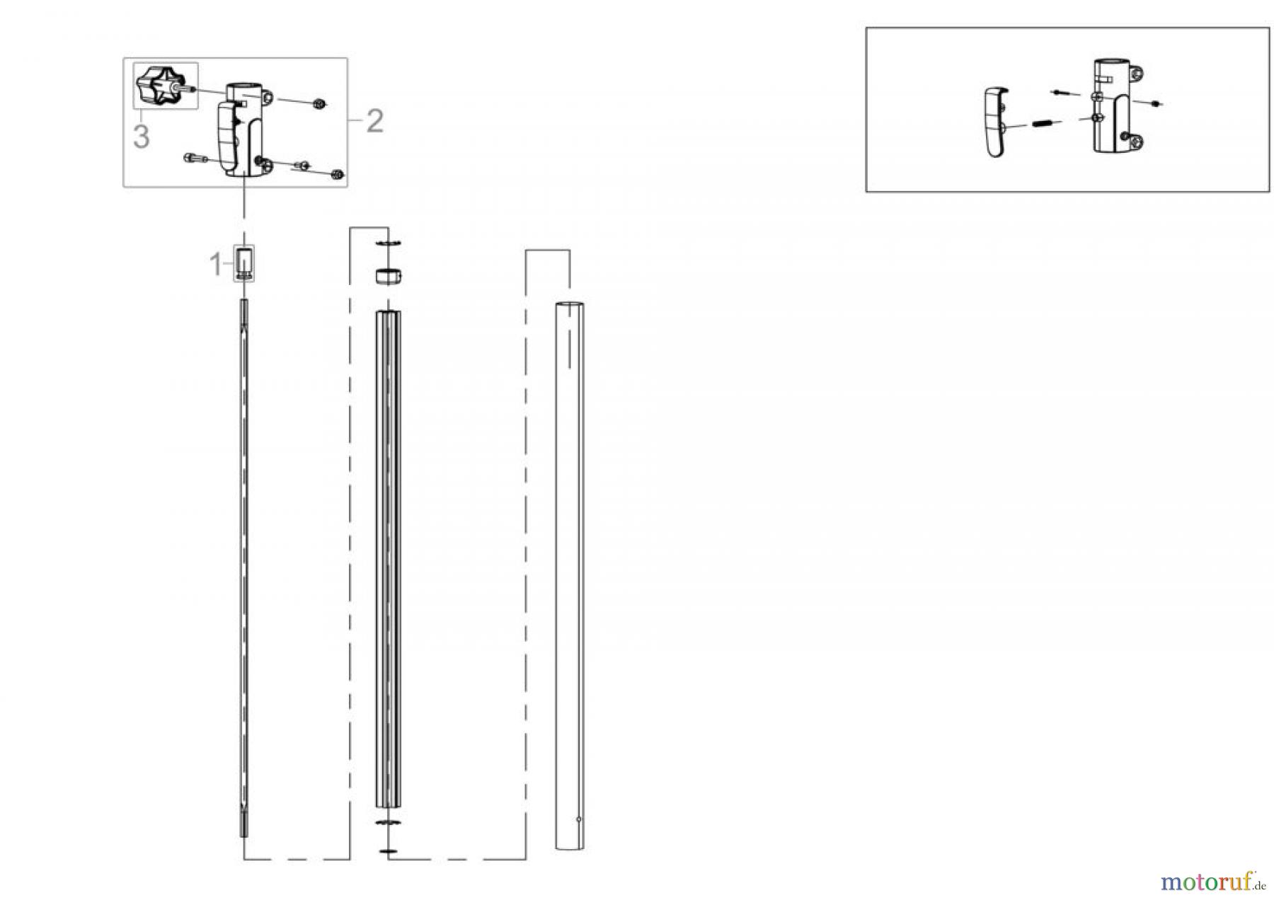 Güde Gartentechnik Kombigeräte Akku Zubehör VERLÄNGERUNG GME 36 V - 95716 FSL95716-01