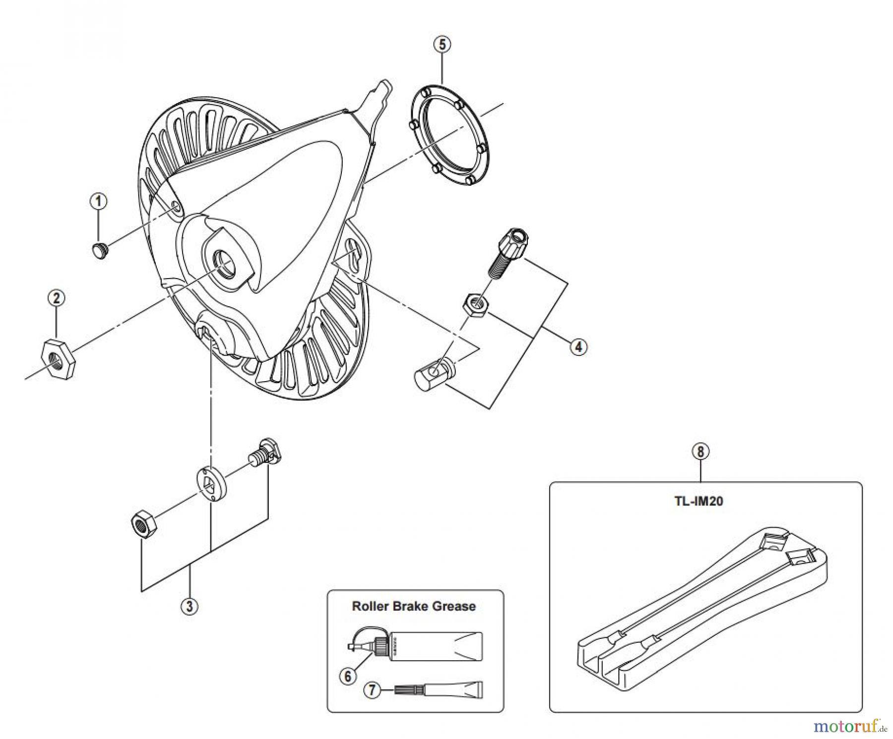 Shimano BR Brake - Bremse BR-IM80-F -2961 Roller Brake