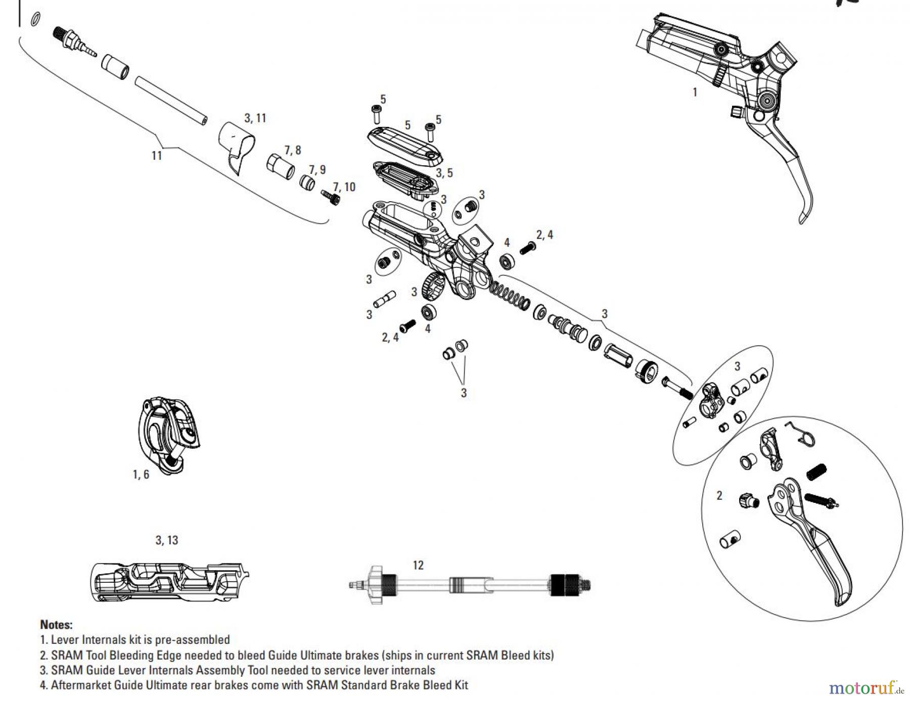 Sram Sram GUIDE ULTIMATE - HYDRAULIC DISC BRAKE - LEVERS