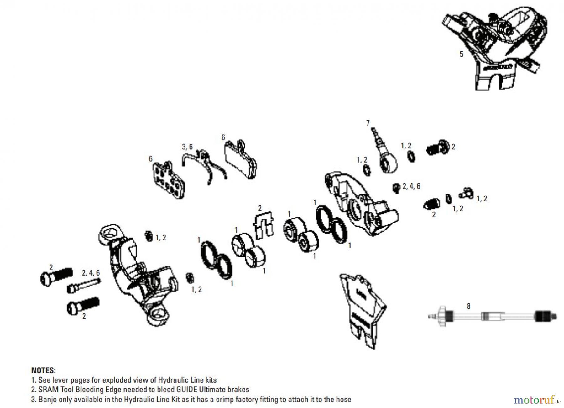 Sram Sram GUIDE ULTIMATE - HYDRAULIC DISC BRAKE - CALIPERS