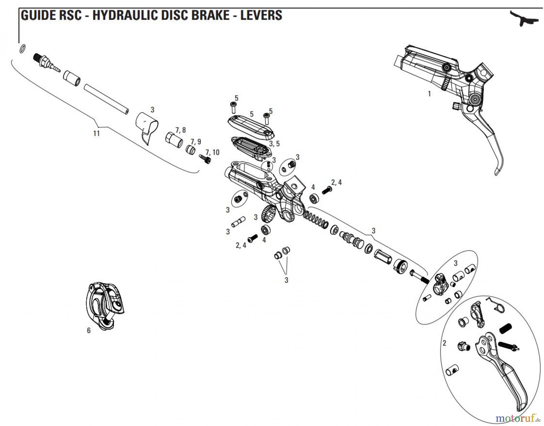 Sram Sram GUIDE RSC - HYDRAULIC DISC BRAKE - LEVERS