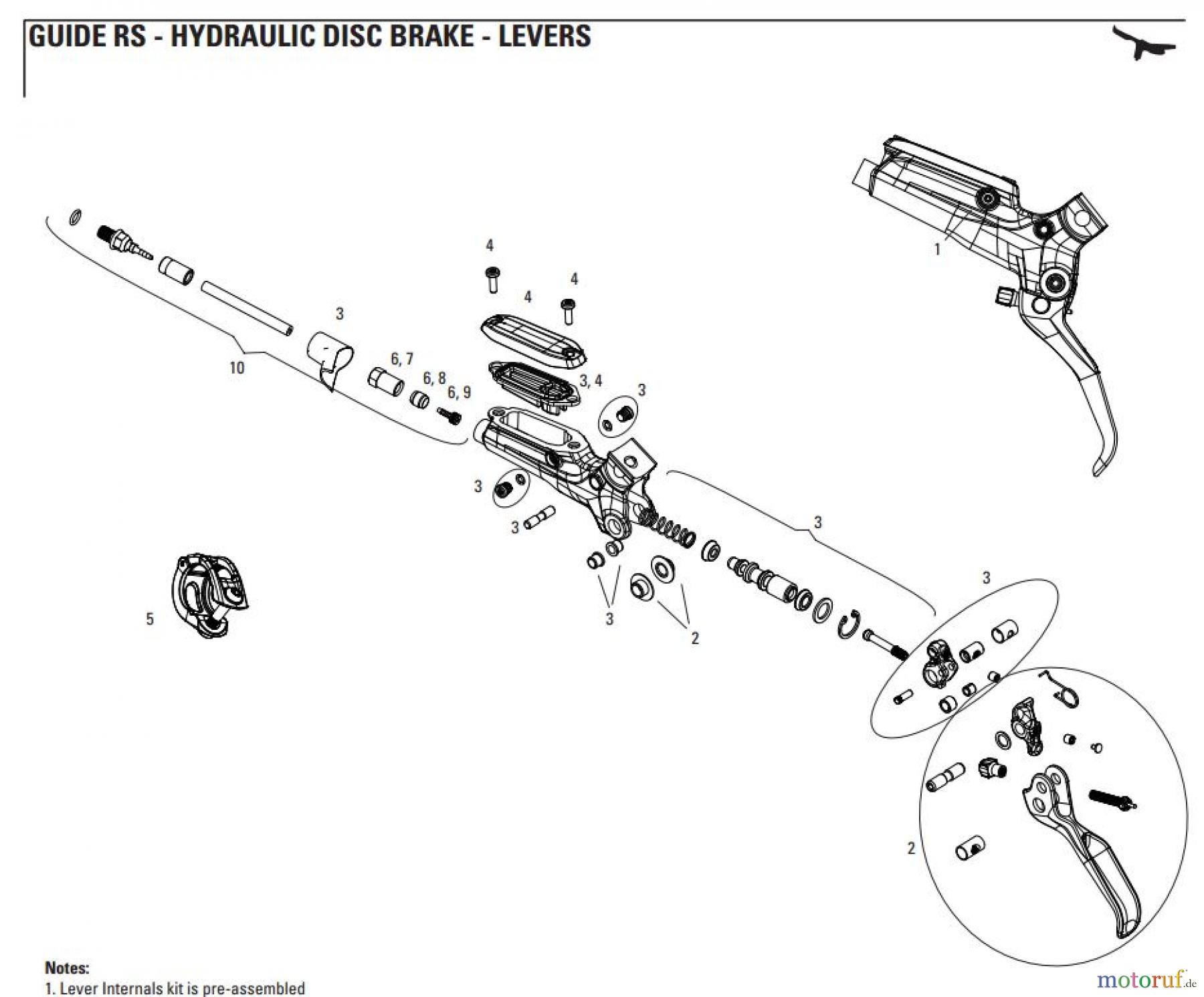 Sram Sram GUIDE RS - HYDRAULIC DISC BRAKE - LEVERS