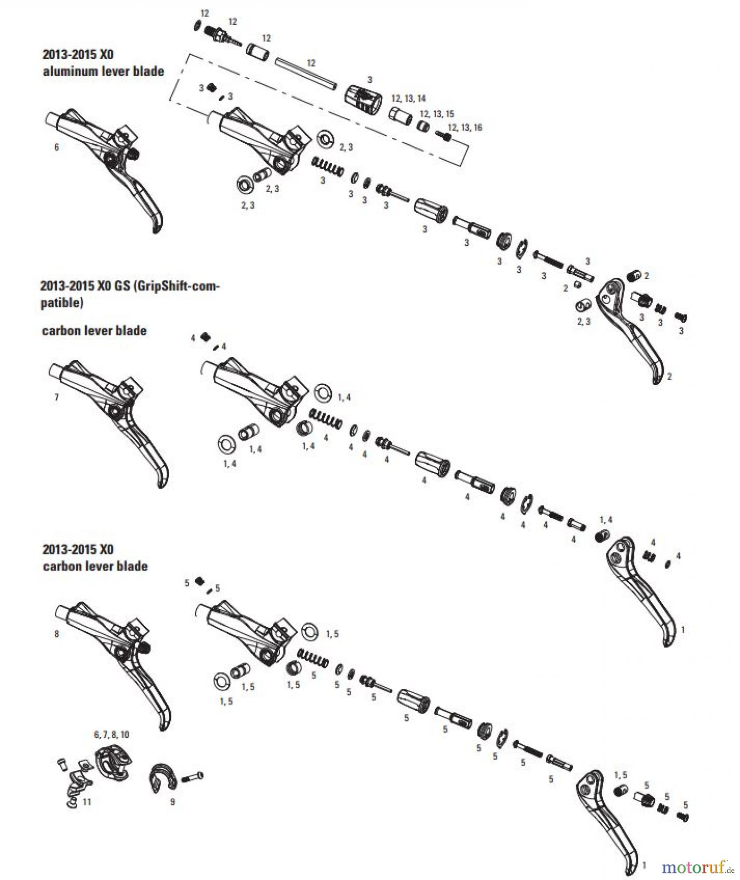 Sram Sram X0 (2013-2015) - HYDRAULIC DISC BRAKE - LEVERS