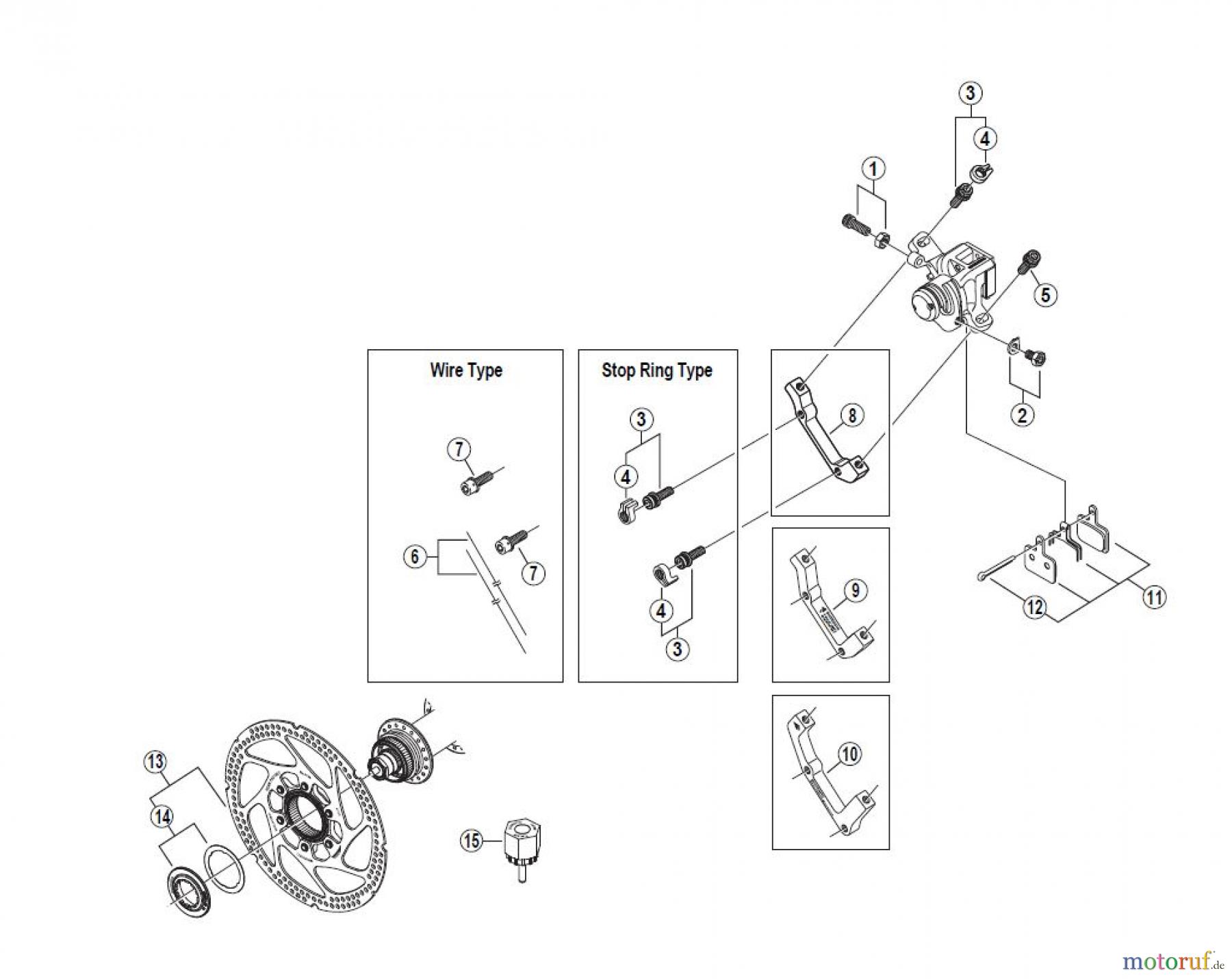Shimano BR Brake - Bremse BR-M416-R-2882 Rear Disc Brake