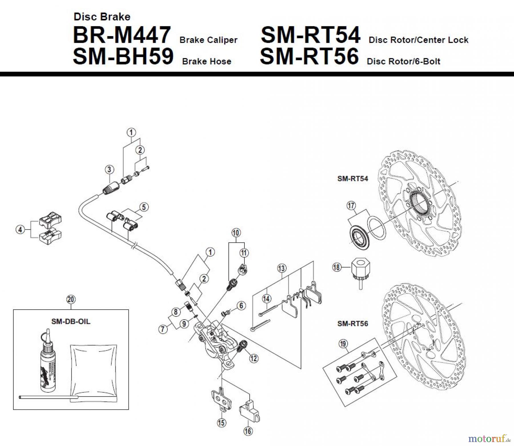 Shimano BR Brake - Bremse BR-M447 Disc Brake