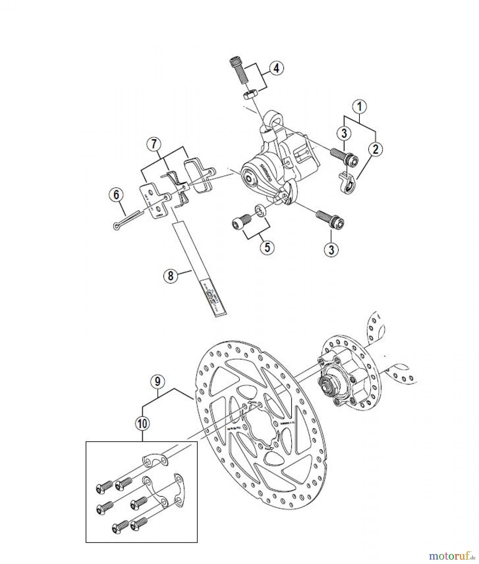 Shimano BR Brake - Bremse BR-M475-M-2180A Front Disc Brake
