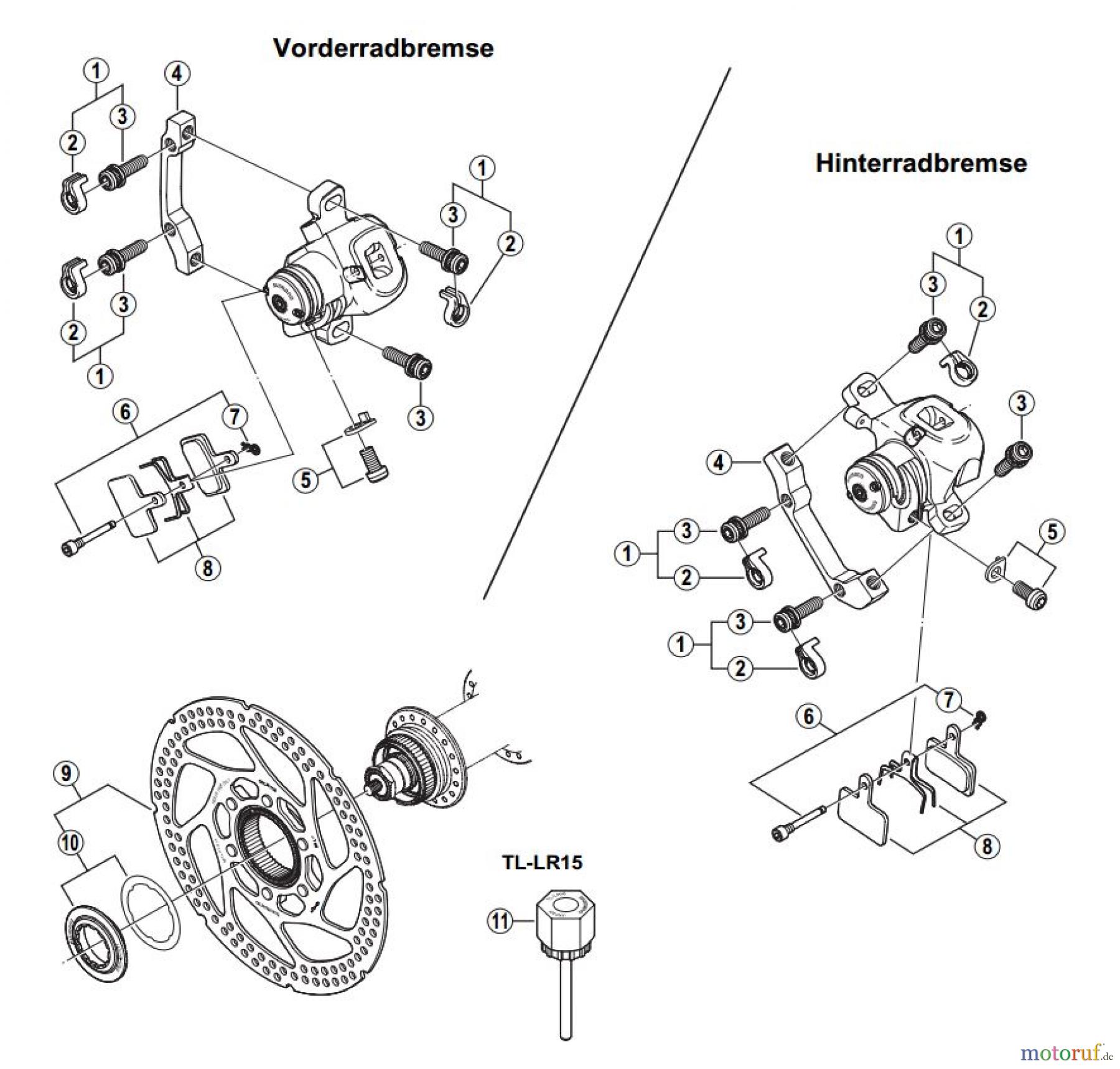 Shimano BR Brake - Bremse BR-M495, 2005 SHIMANO Scheibenbremse