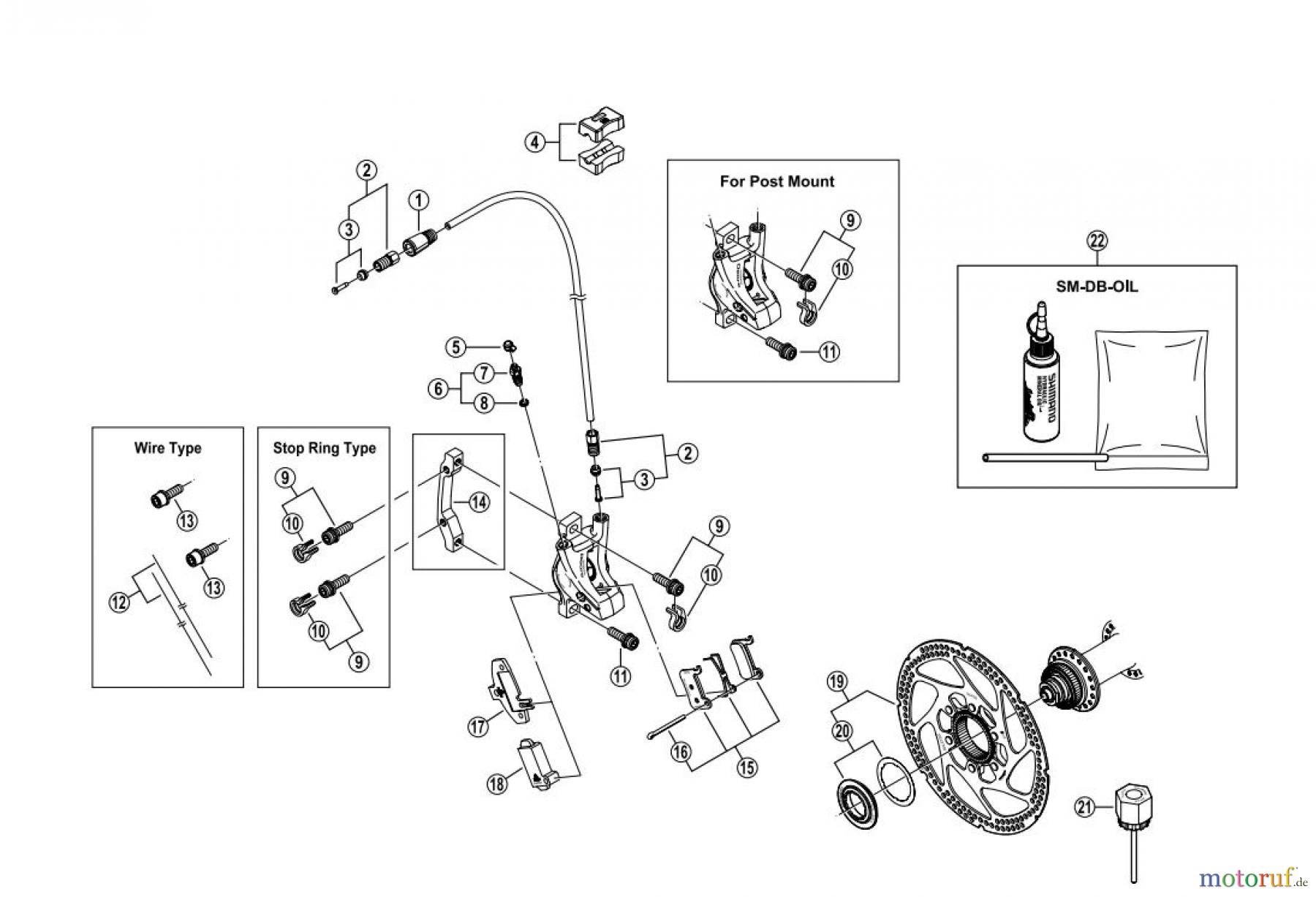 Shimano BR Brake - Bremse BR-M535-2469 Deore Front Disc Brake