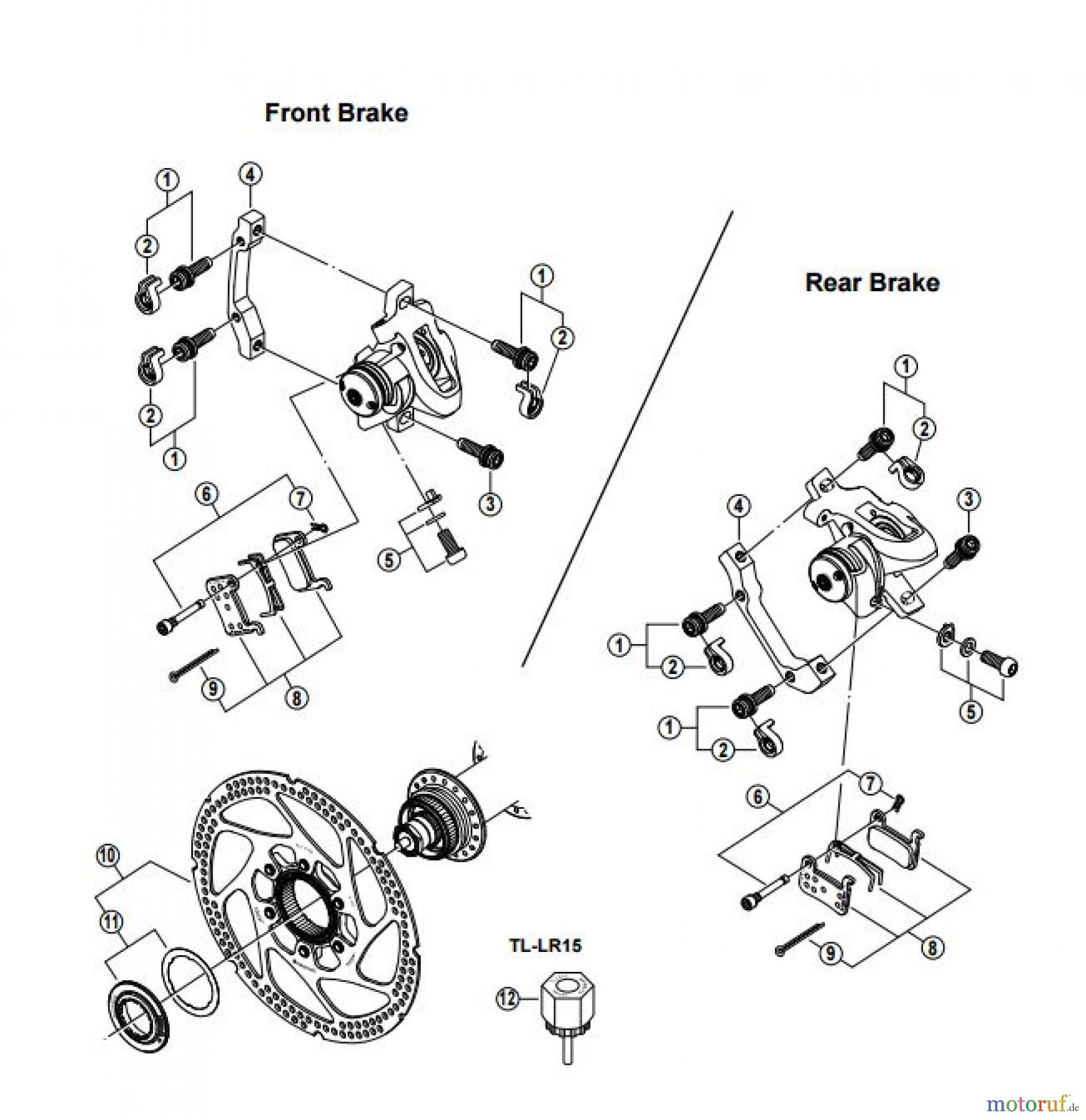 Shimano BR Brake - Bremse BR-M545-2555A Brake Caliper Disc Brake