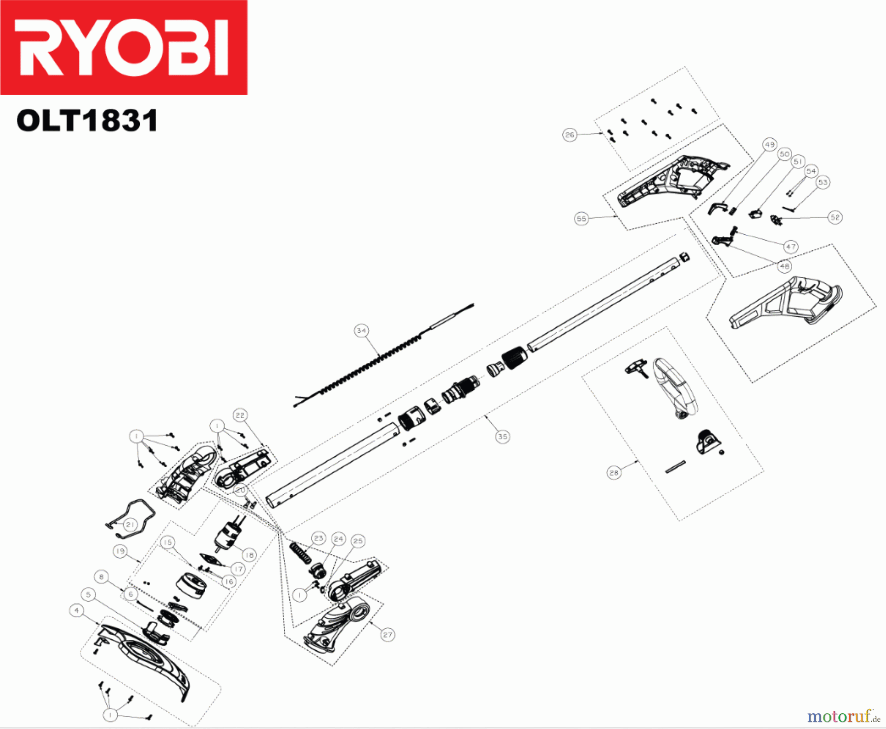 Ryobi Rasentrimmer Akku OLT1831S Trimmer OLT1831S Trimmer