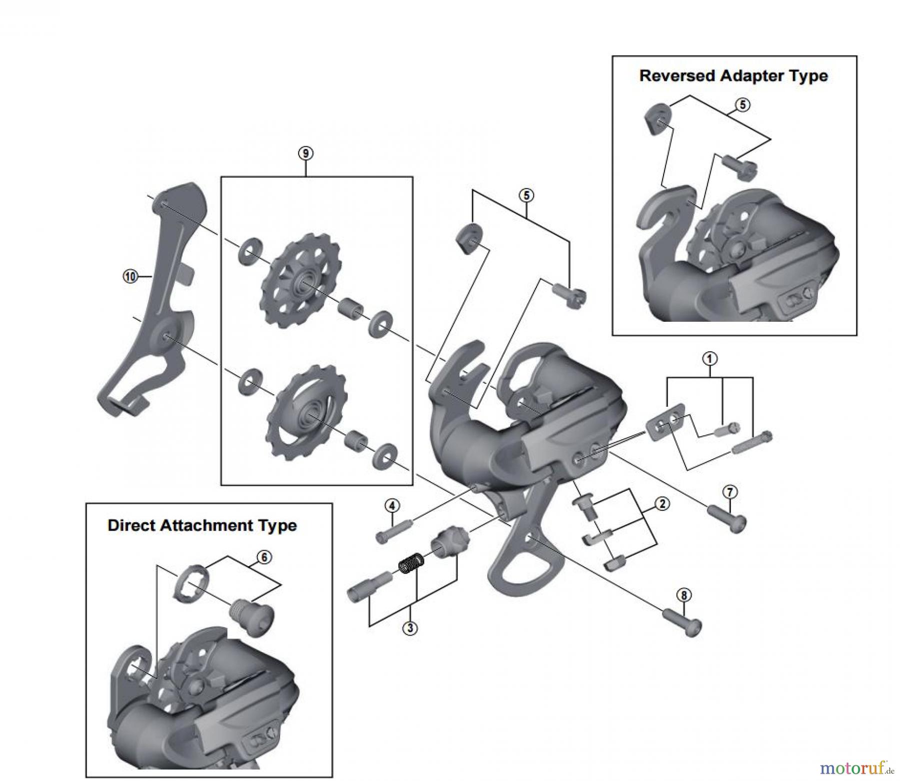 Shimano RD Rear Derailleur - Schaltwerk RD-TY300 SHIMANO TOURNEY SCHALTWERK 6/7-FACH MIT ADAPTER SCHWARZ (2016)