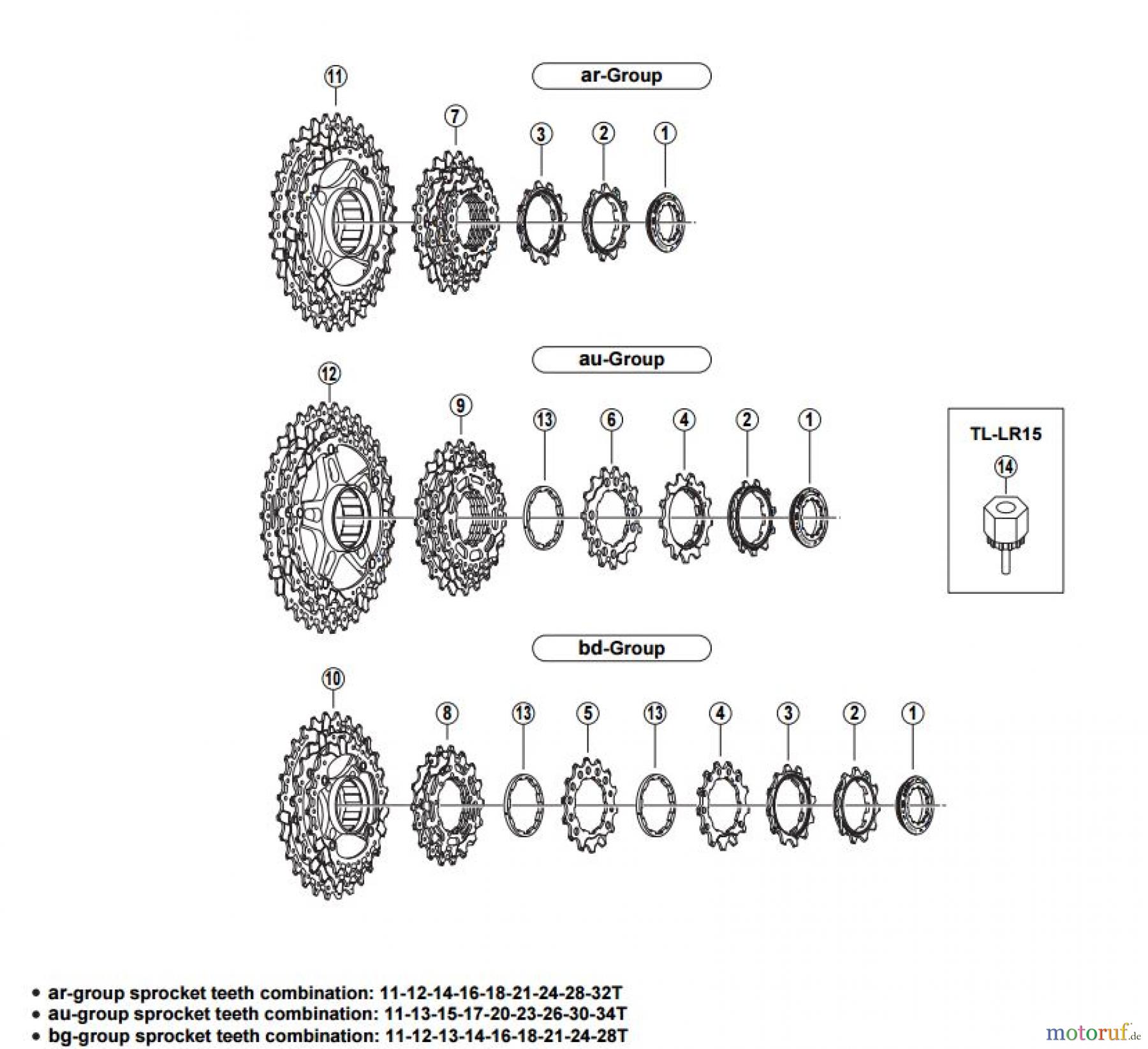 Shimano CS Cassette / Zahnkranz CS-HG80-2804 Cassette Sprocket 9-Speed