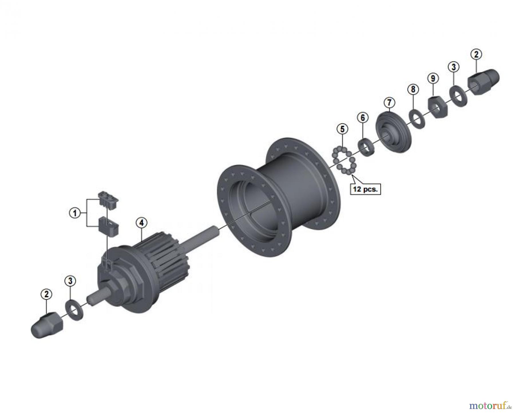 Shimano DH Dynamo Hub - Nabendynamo DH-C3000 Nexus Hub Dynamo
