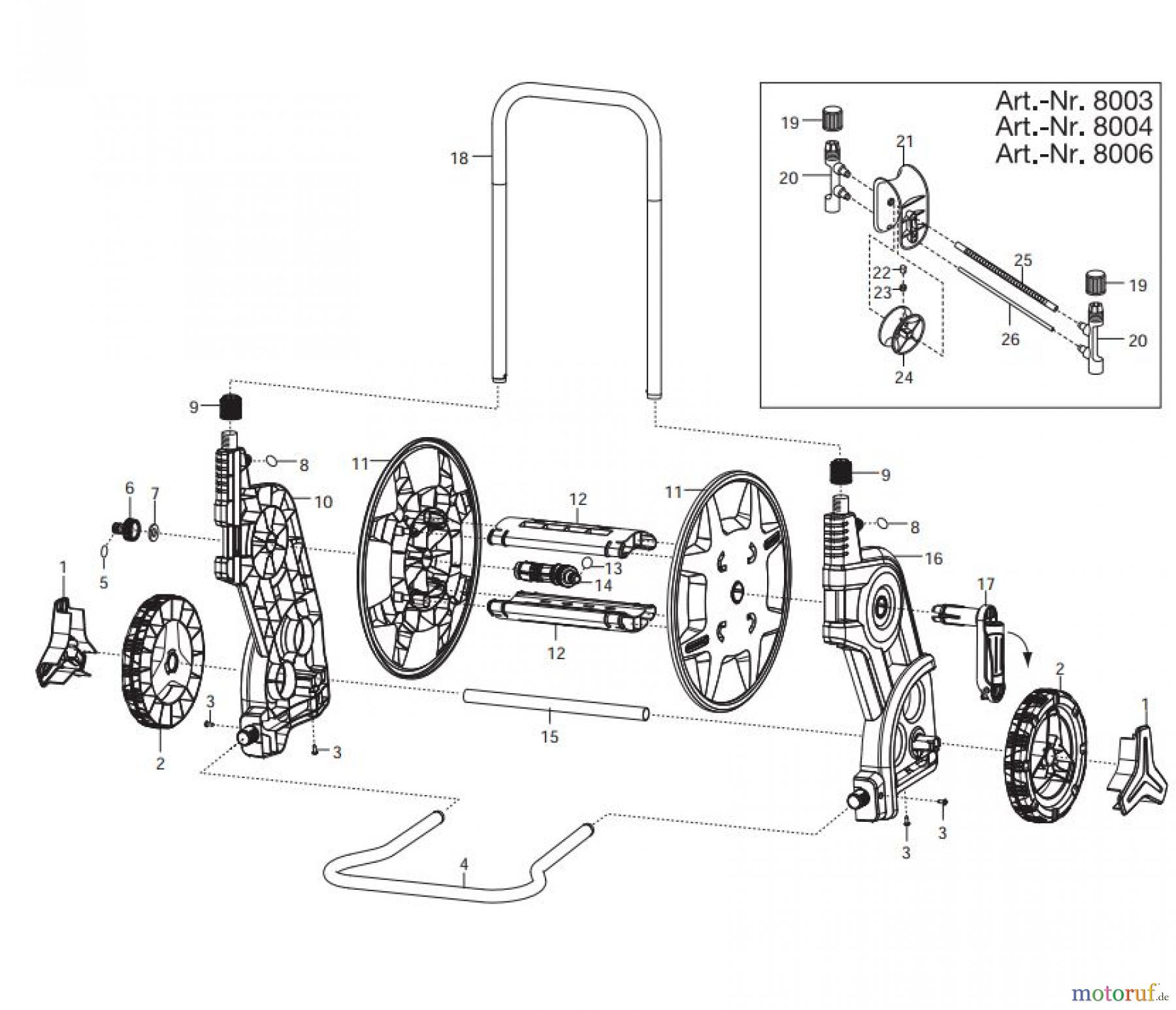  Gardena Wassertechnik Schlauchwagen Schlauchwagen 60 HG, 60 HG Set, 100 HG