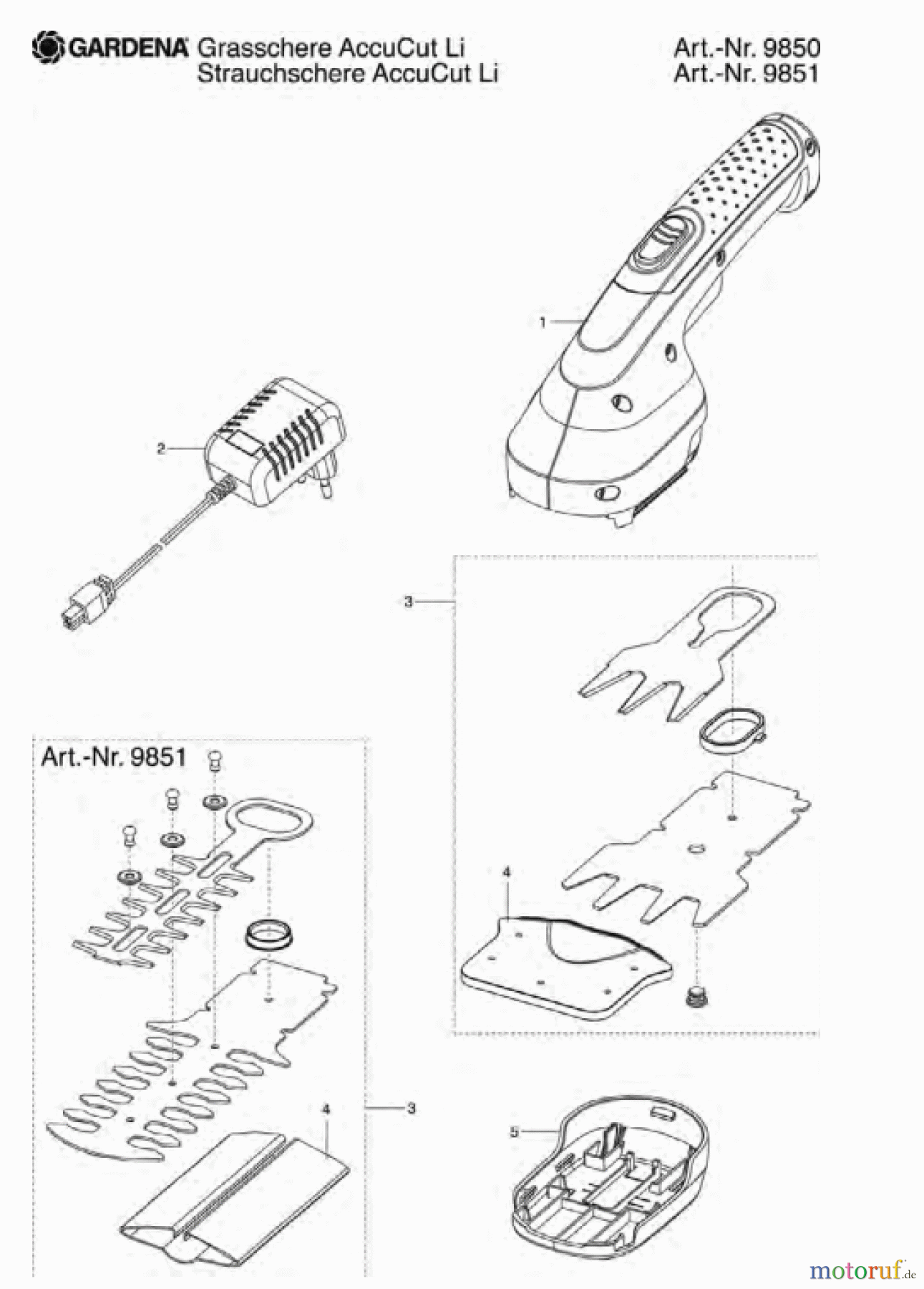 Gardena Akkuscheren Strauchschere AccuCut Li