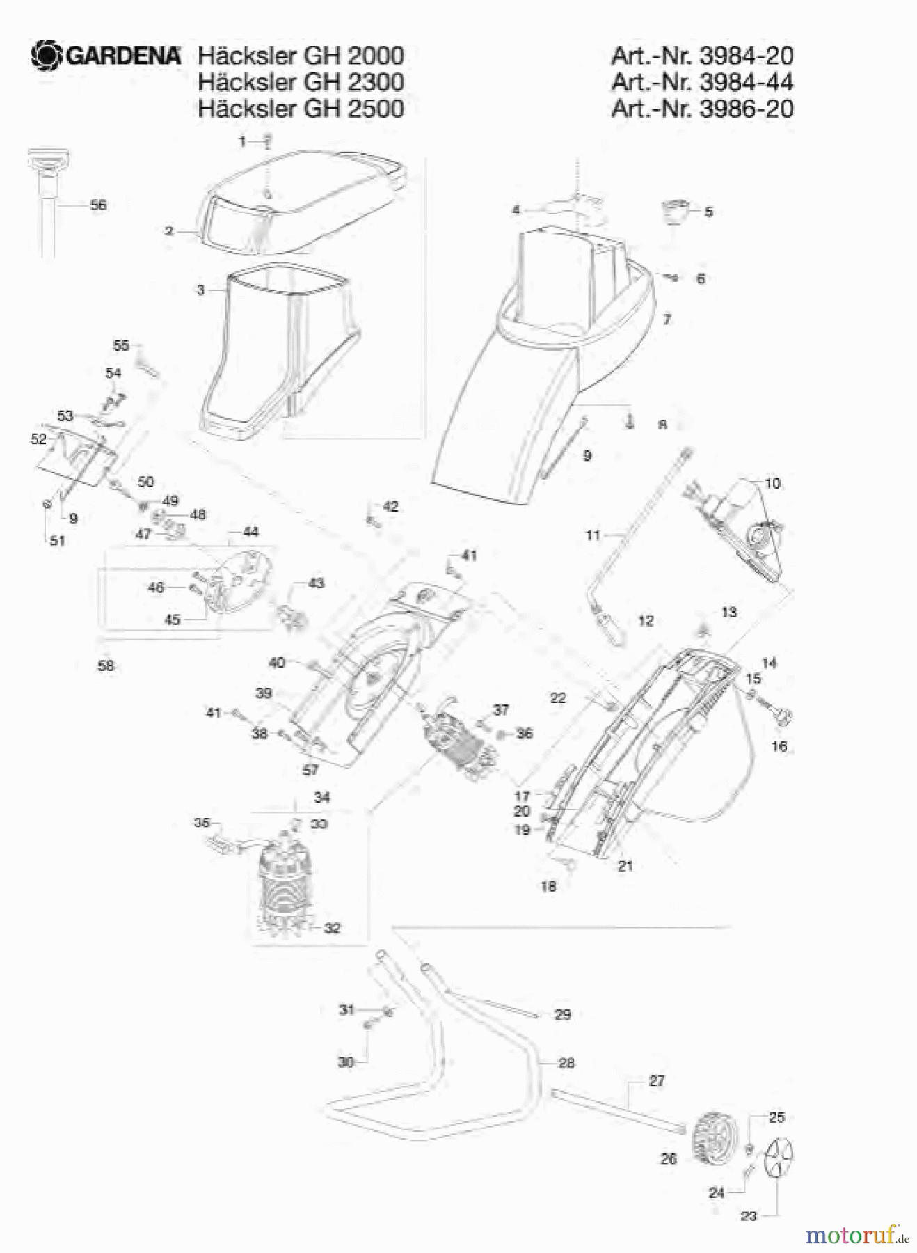  Gardena Häcksler Häcksler GH 2500
