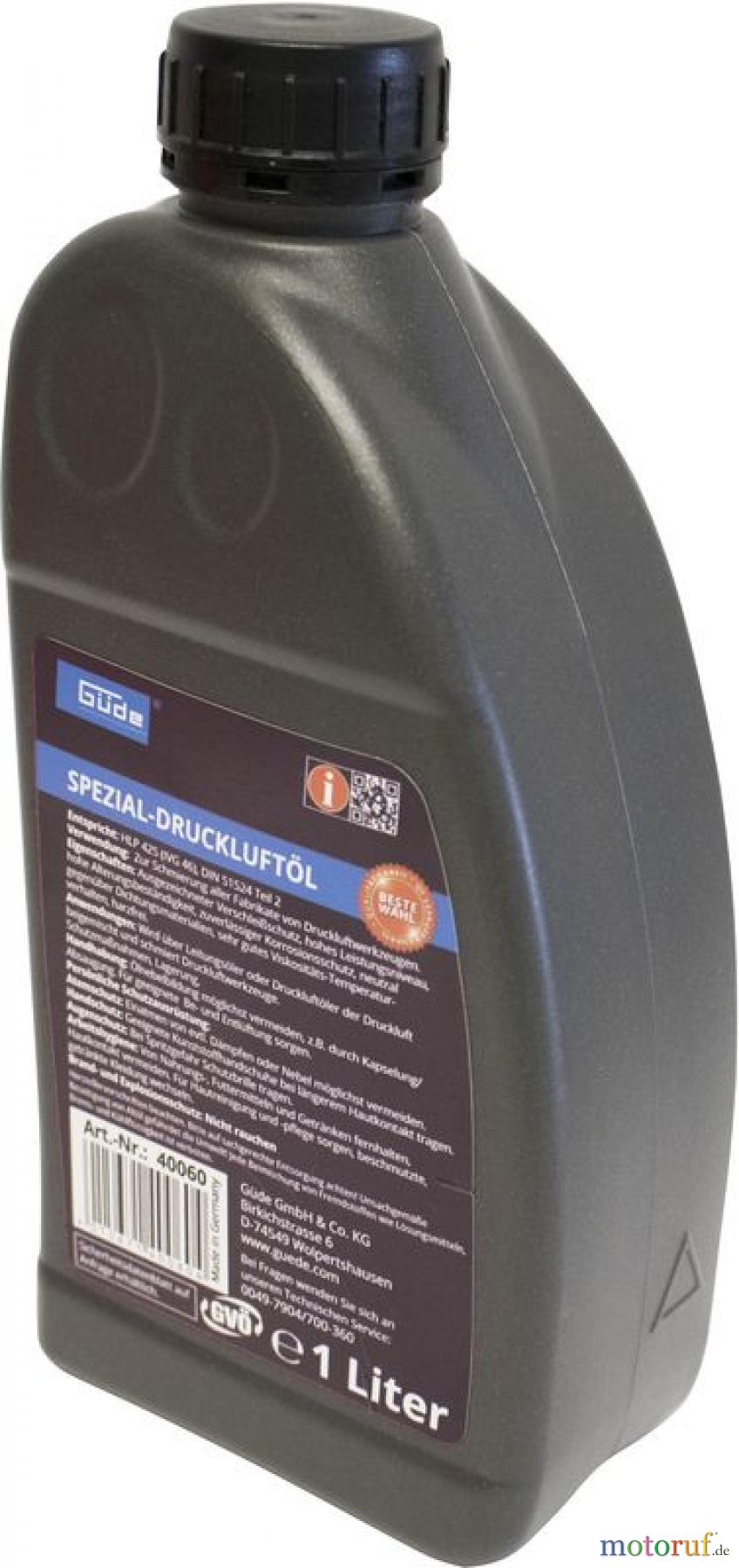 Güde Drucklufttechnik Druckluft Zubehör weiteres Zubehör DRUCKLUFT-SPEZIALNEBELÖL 1 LTR. - 40060