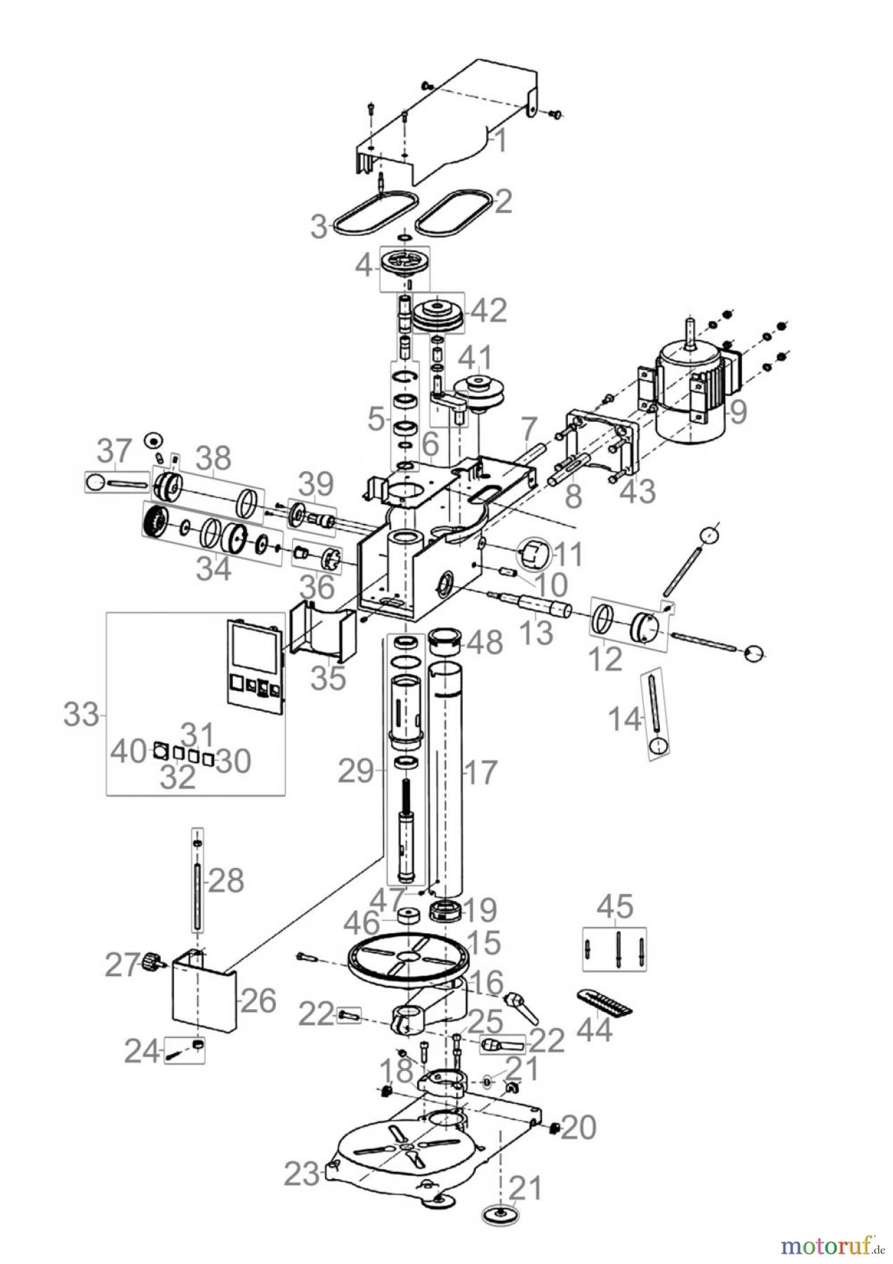 Güde Metallbearbeitung Bohrmaschinen Tischbohrmaschinen TISCHBOHRMASCHINE GTB 18 VARIO PRO - 55218