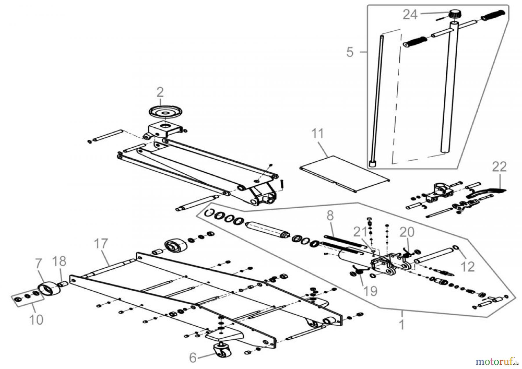 Güde Hebetechnik Rangierwagenheber RANGIERWAGENHEBER GRH 2/800 HD - 18035
