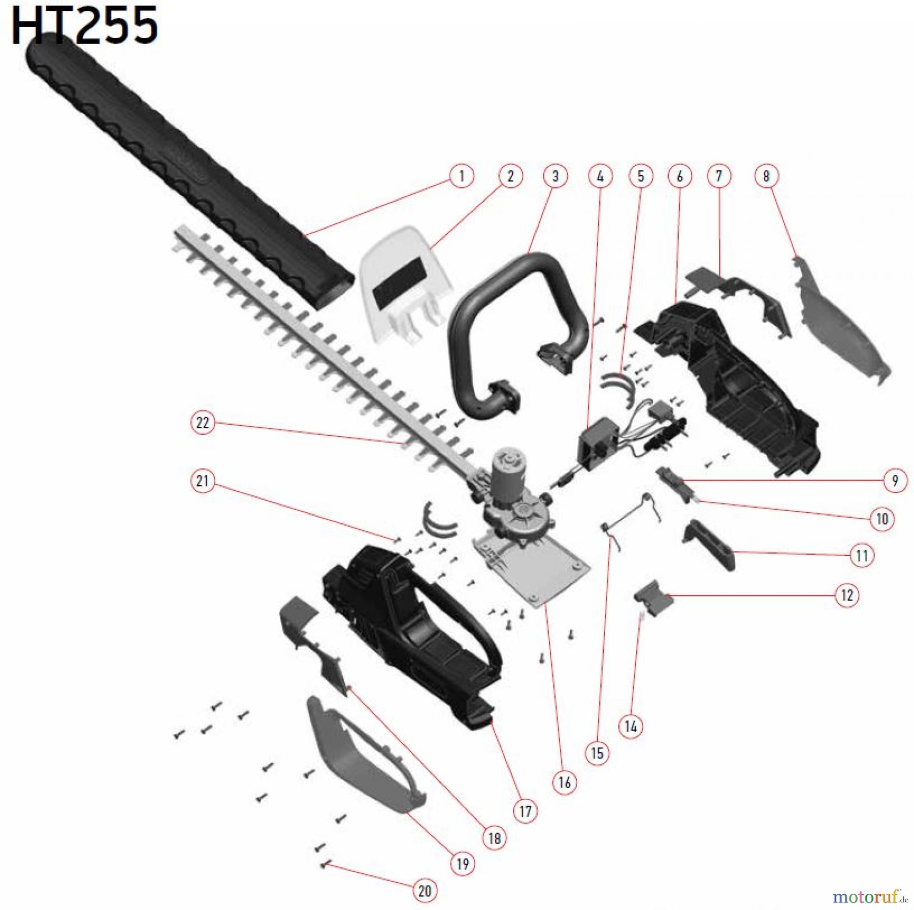 Oregon Akku und Elektro Geräte Heckenschere HT255