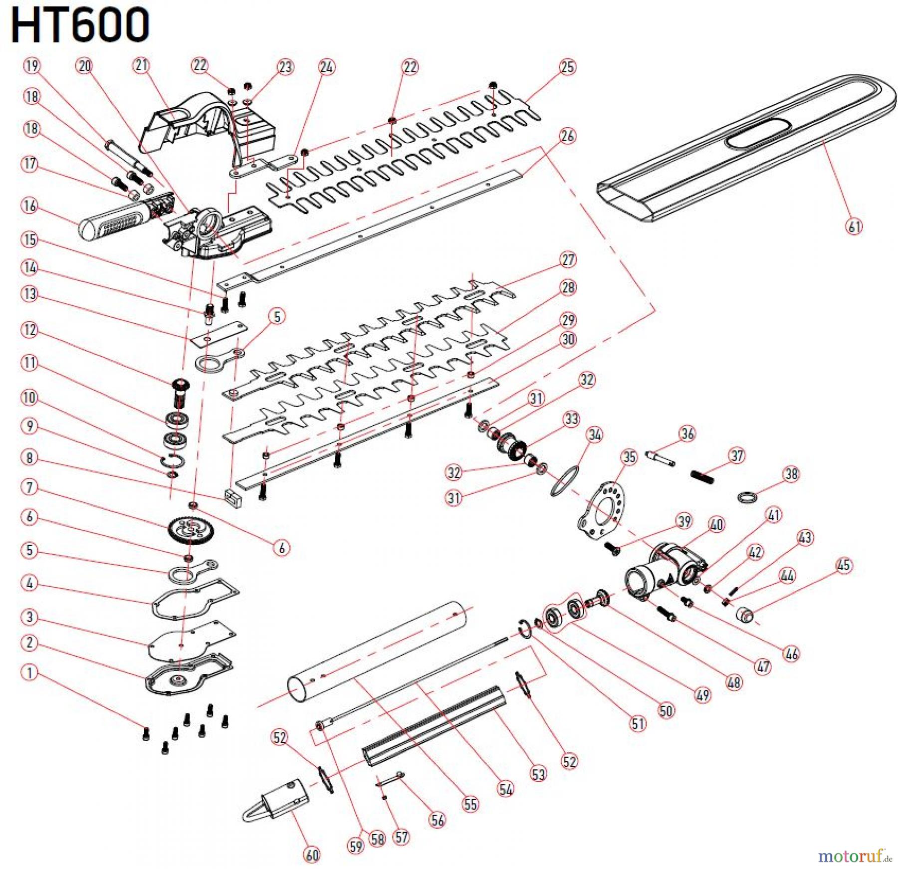 Oregon Akku und Elektro Geräte Aufsatz Heckenschere Multi-Tool HT600