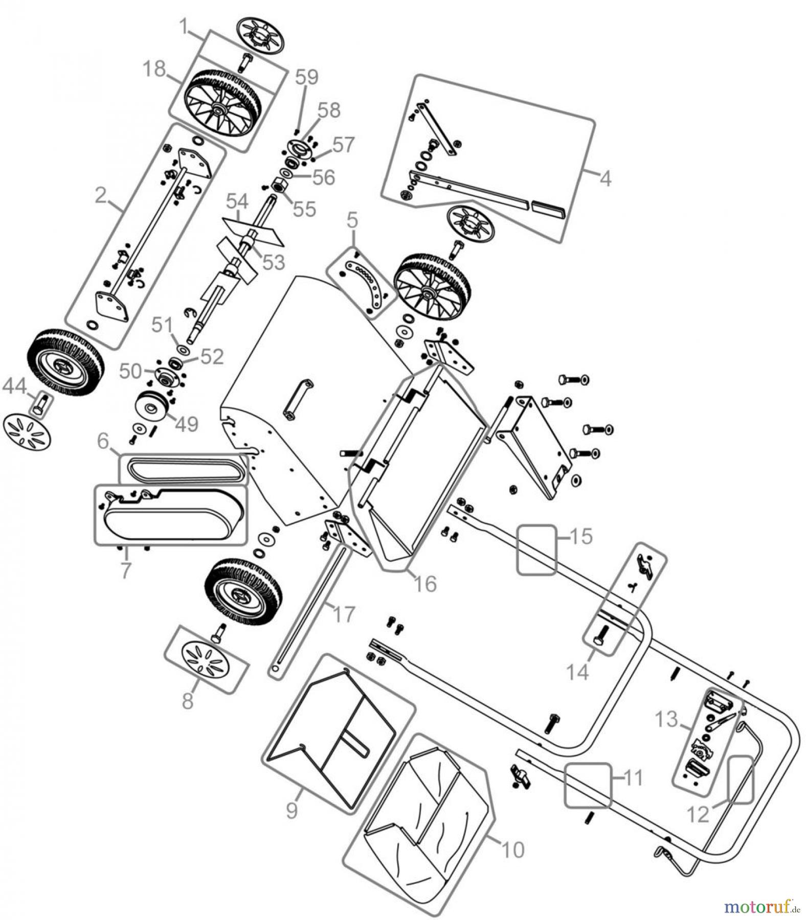 Güde Gartentechnik Vertikutierer Benzin-Vertikutierer MOTOR-VERTIKUTIERER GV 2400 SL - 95140 FSL95140-02 Seite 1