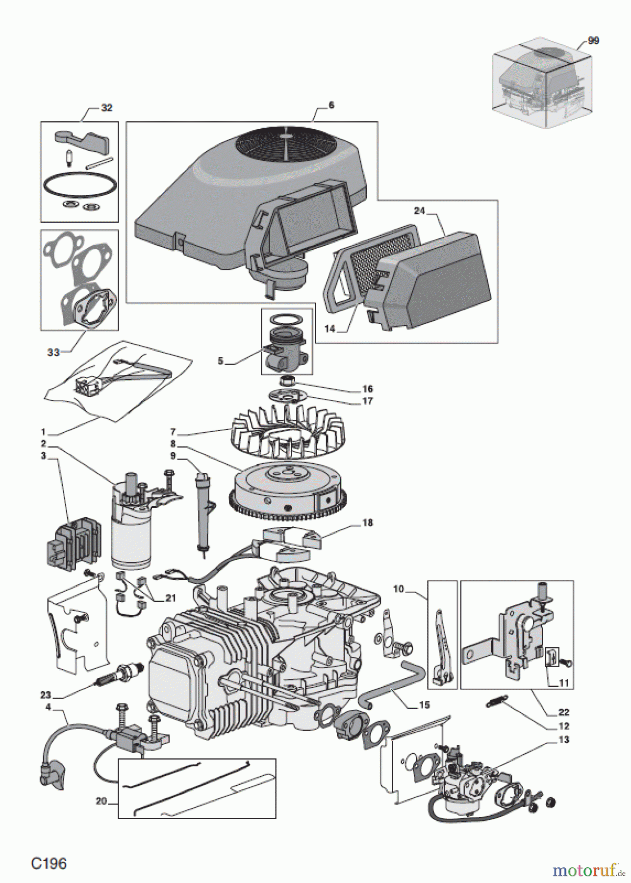 Global Garden Products GGP Frontmäher X1 2008 Motor GGP-Engine WM12 Seite 1