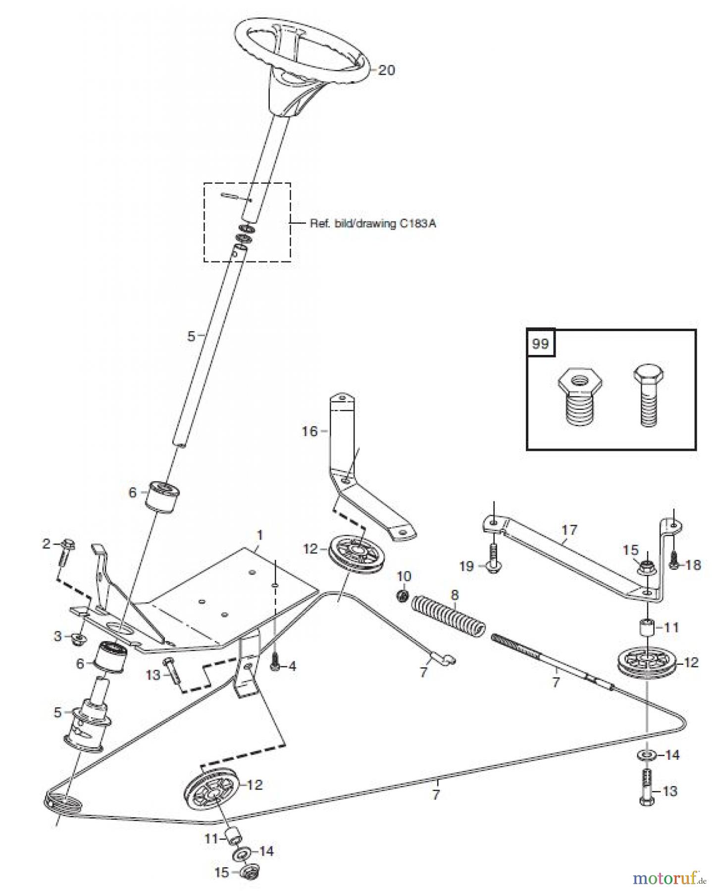 Global Garden Products GGP Frontmäher X1 2009 LENKUNG