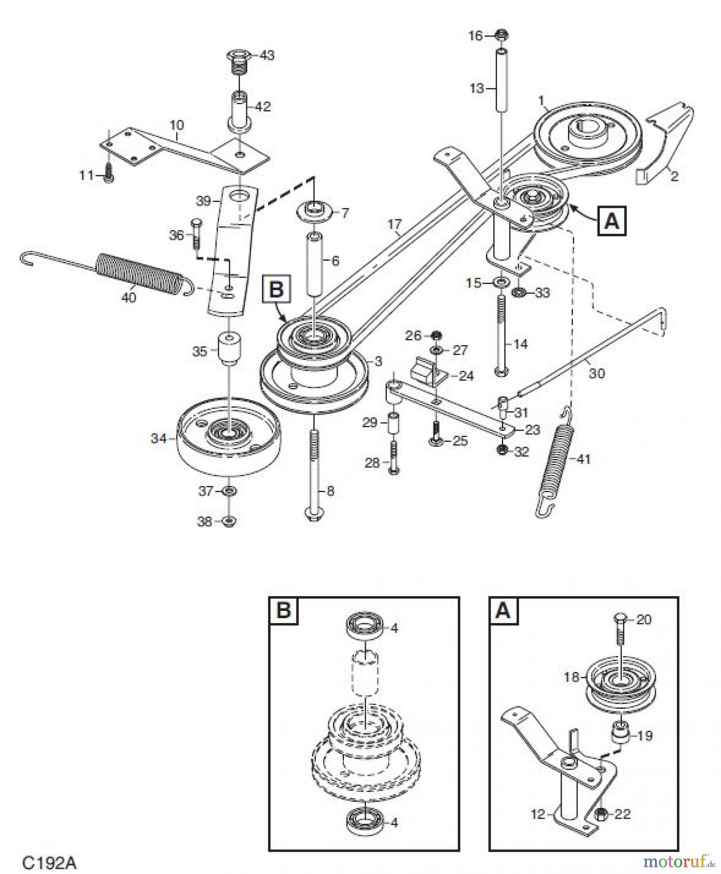 Global Garden Products GGP Frontmäher X1 2009 NEBENANTRIEB