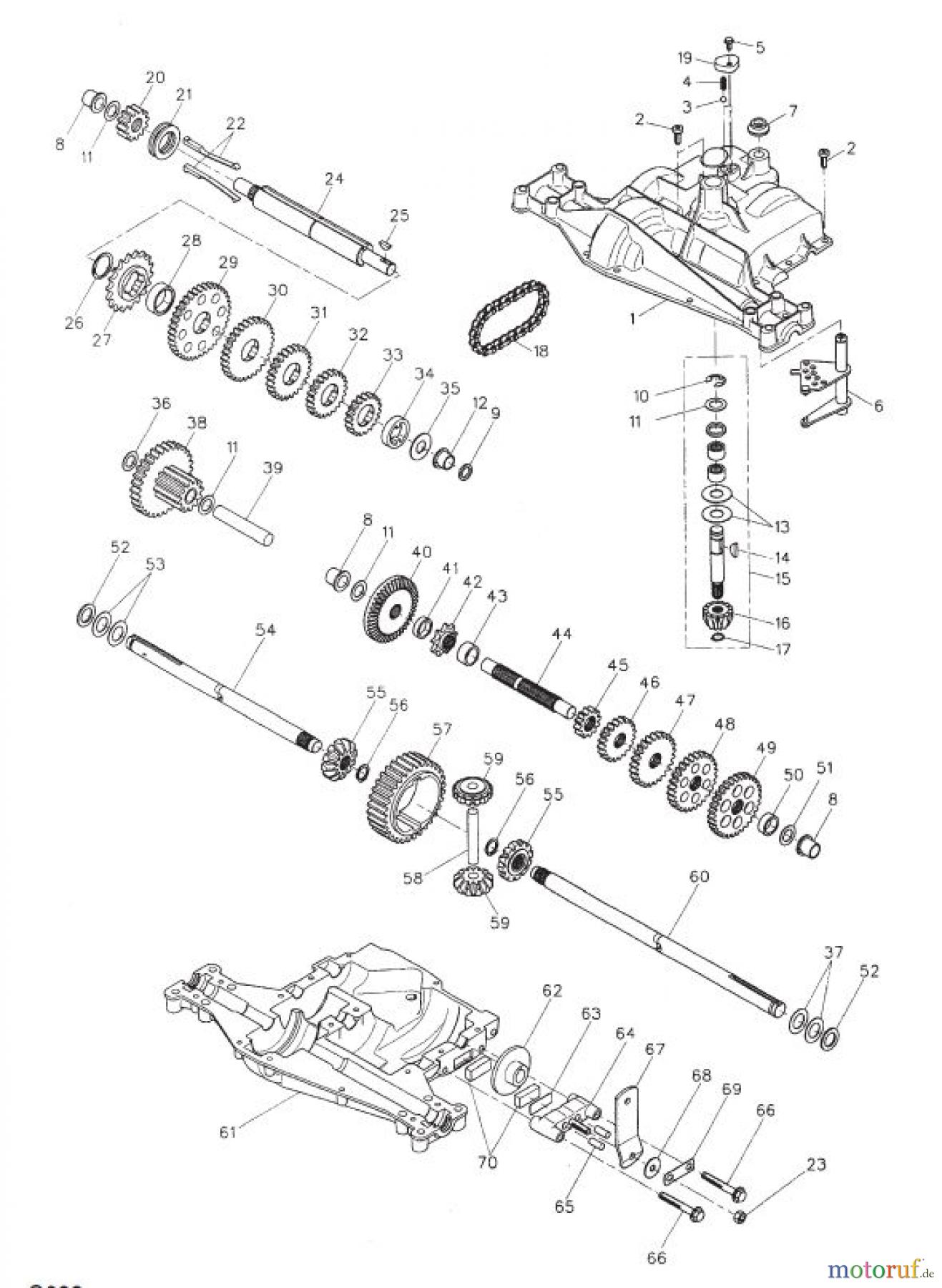 Global Garden Products GGP Frontmäher XK_XK4 SERIES 2007 DANA GETRIEBE 4360-197