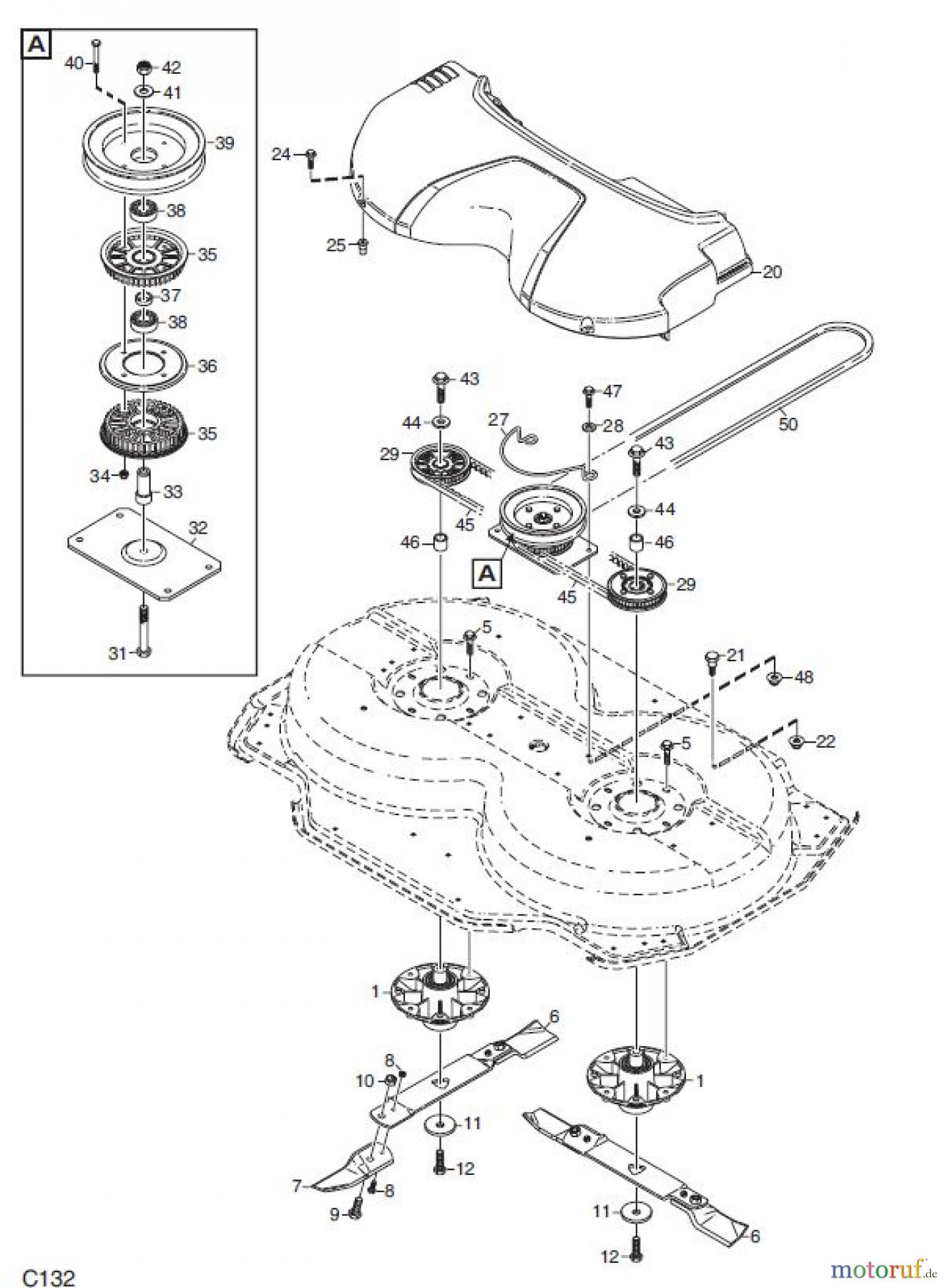 Global Garden Products GGP Frontmäher XK_XK4 SERIES 2007 XK MÄHWERK 105C TRANSMISSION
