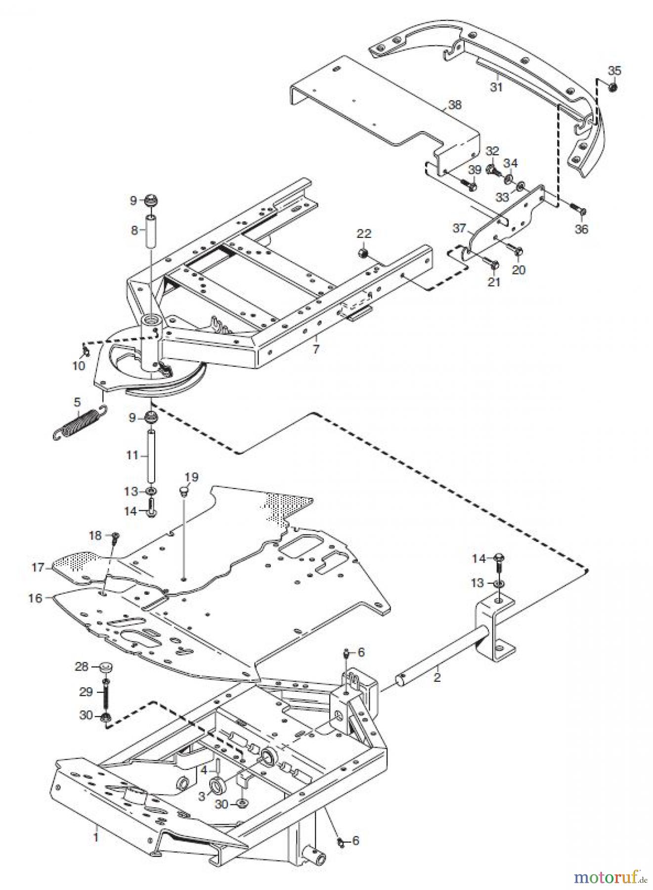 Global Garden Products GGP Frontmäher XK_XK4 SERIES 2007 XK 13- XK 16, XK 160HD-XK4 160HD, RAHMEN