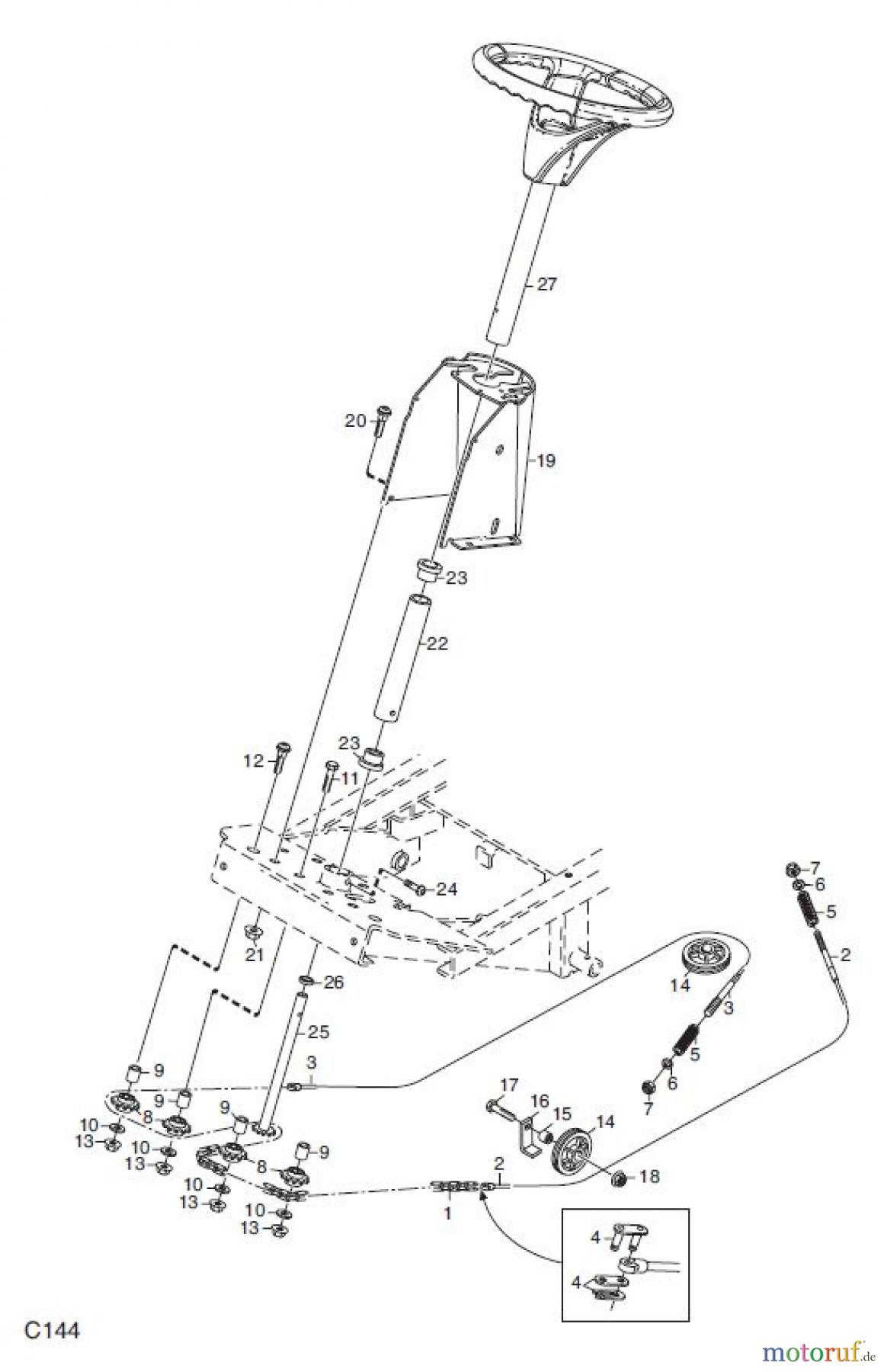 Global Garden Products GGP Frontmäher XK_XK4 SERIES 2007 XK 13- XK 16, XK 160HD, LENKUNG 2WD