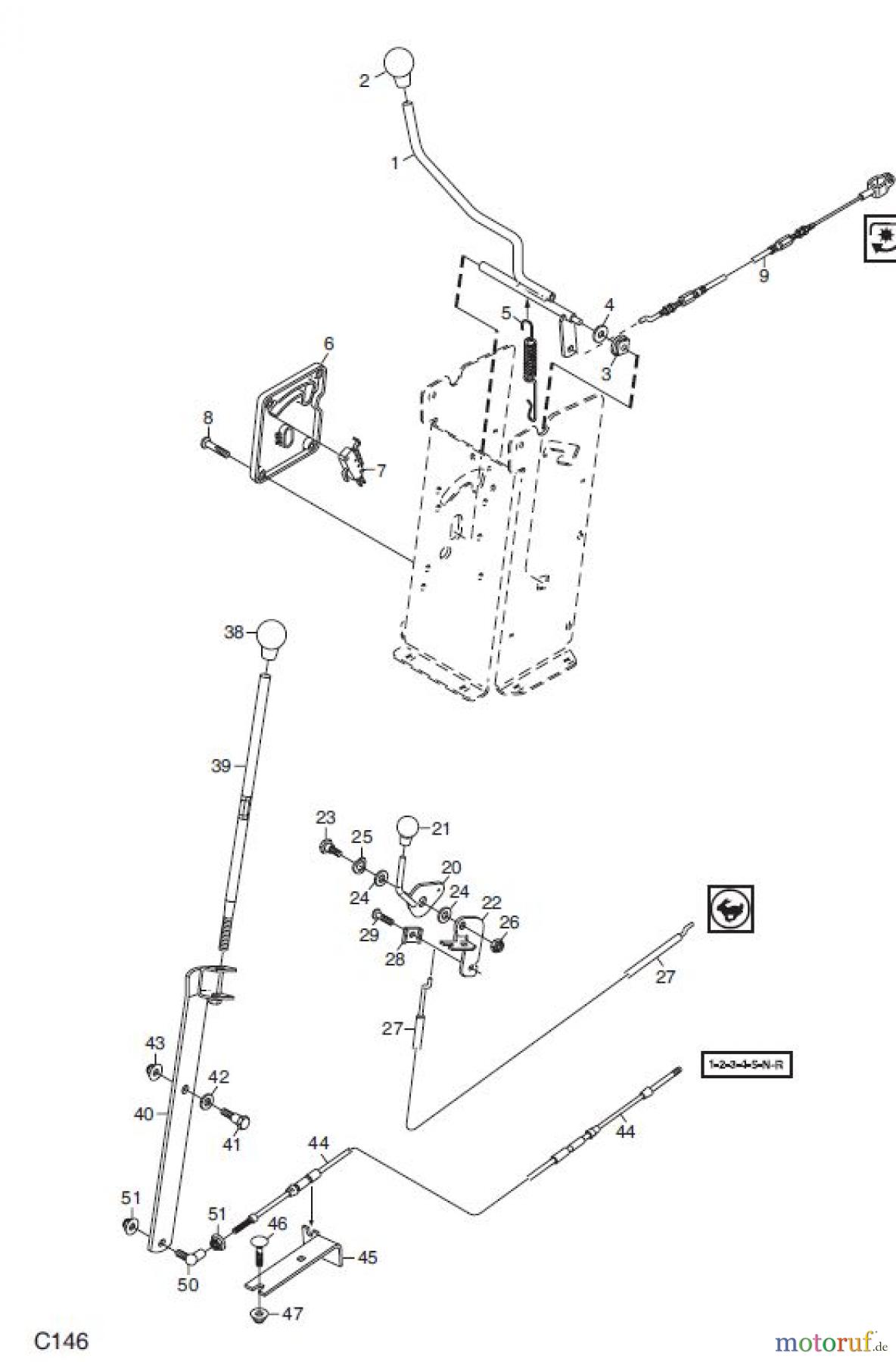 Global Garden Products GGP Frontmäher XK_XK4 SERIES 2007 XK 13-XK 16, XK 160HD-XK4 160HD, HANDREGULIERUNG