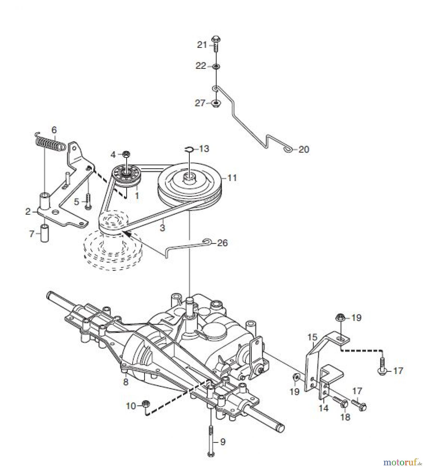 Global Garden Products GGP Frontmäher XK_XK4 SERIES 2007 XK13 TRANSMISSION 2WD