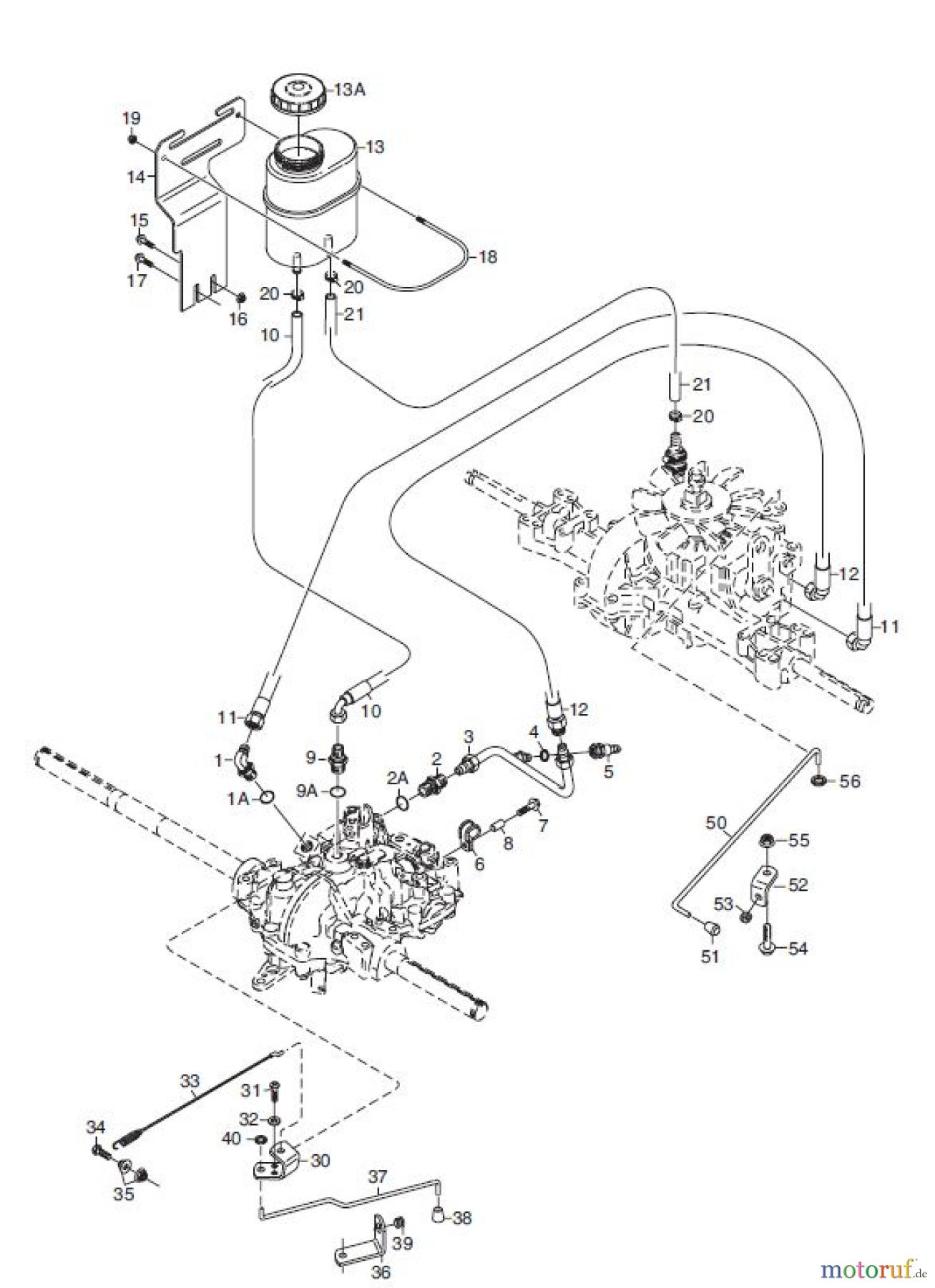 Global Garden Products GGP Frontmäher XK_XK4 SERIES 2007 XK 16-XK4 160HD, TRANSMISSION 4WD HYDRAULISCHE TEILE